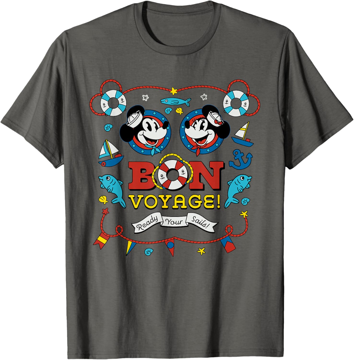 Disney Cruise Mickey and Minnie Mouse Bon Voyage Vacation T-Shirt - 12