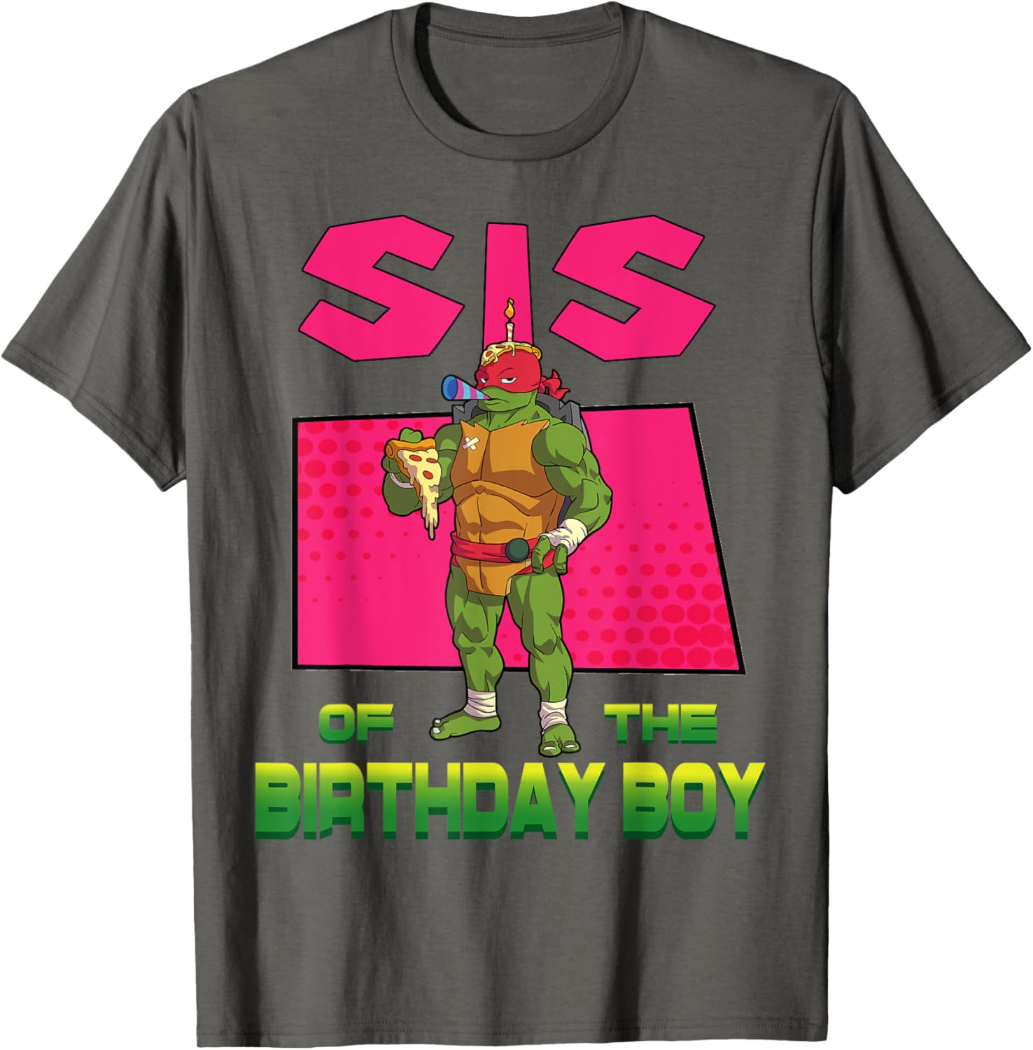 Mademark TMNT Raph Sister Pizza Party T-Shirt for Birthday Fun - 18