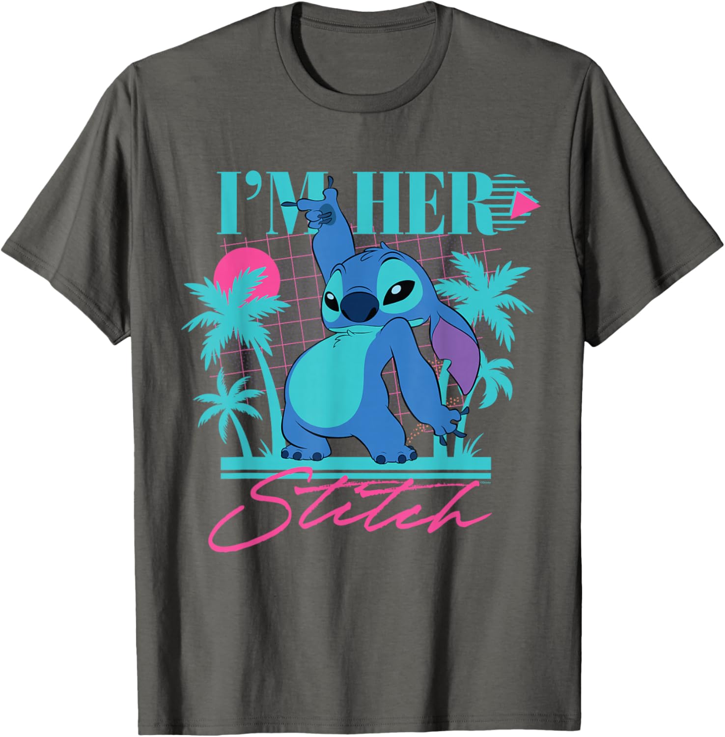 Disney Stitch Retro 90s Couples Matching I'm Her Stitch T-Shirt for Fun Love - 4