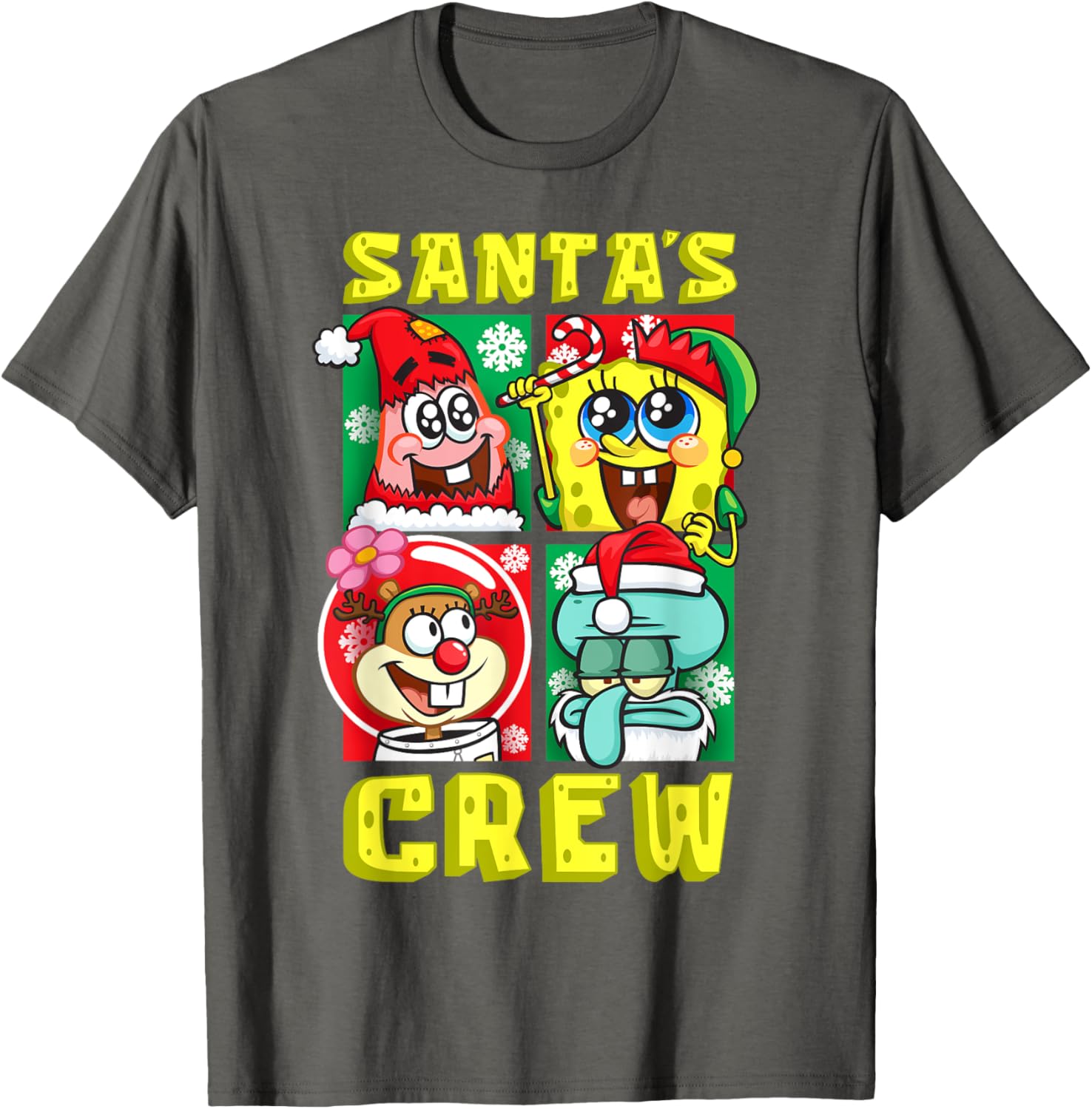 Mademark SpongeBob Christmas Crew Fun T-Shirt with Santa Patrick Sandy Squidward - 21