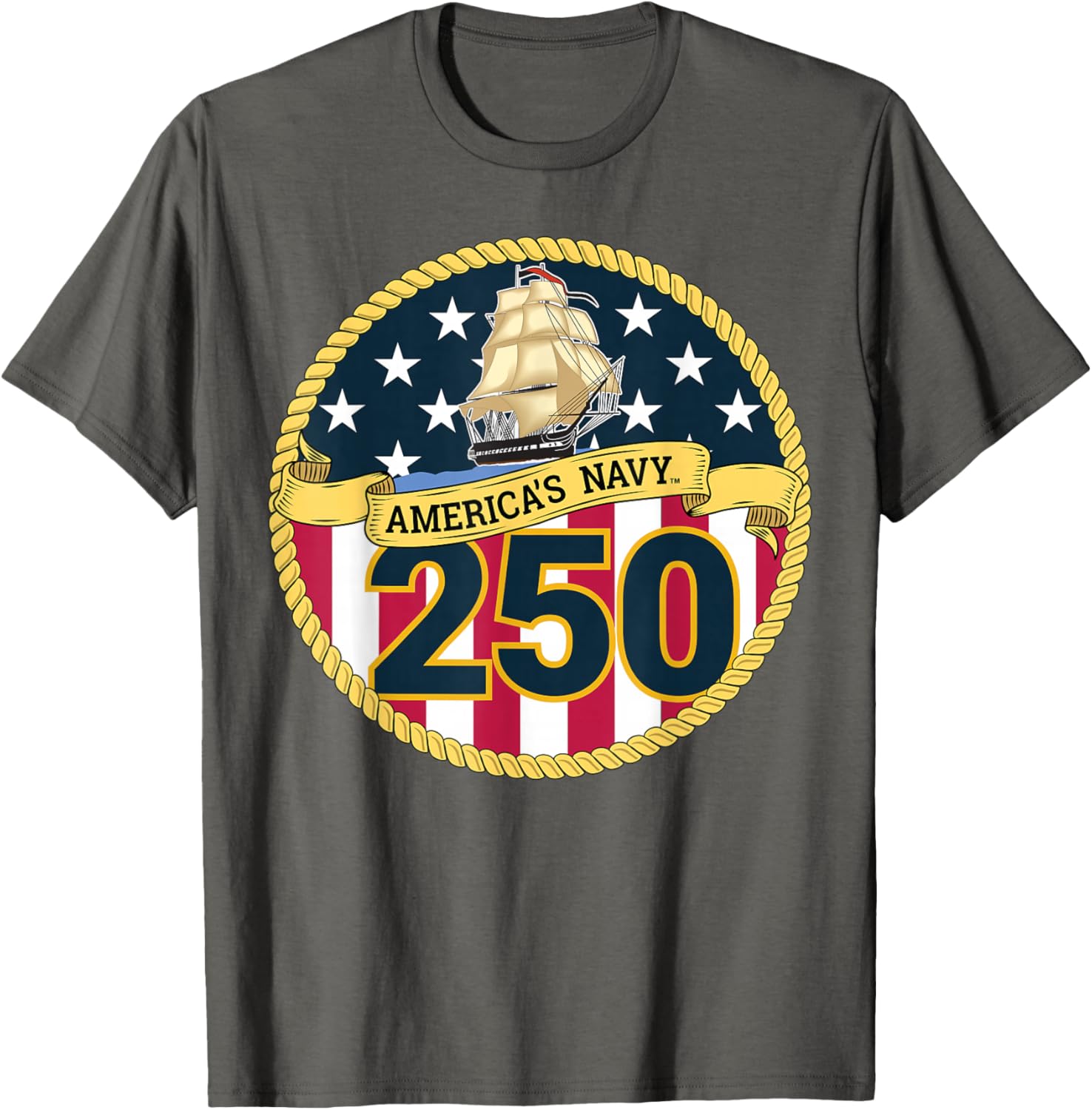 Official US Navy 250th Anniversary T-Shirt for Veterans and Fans - 4