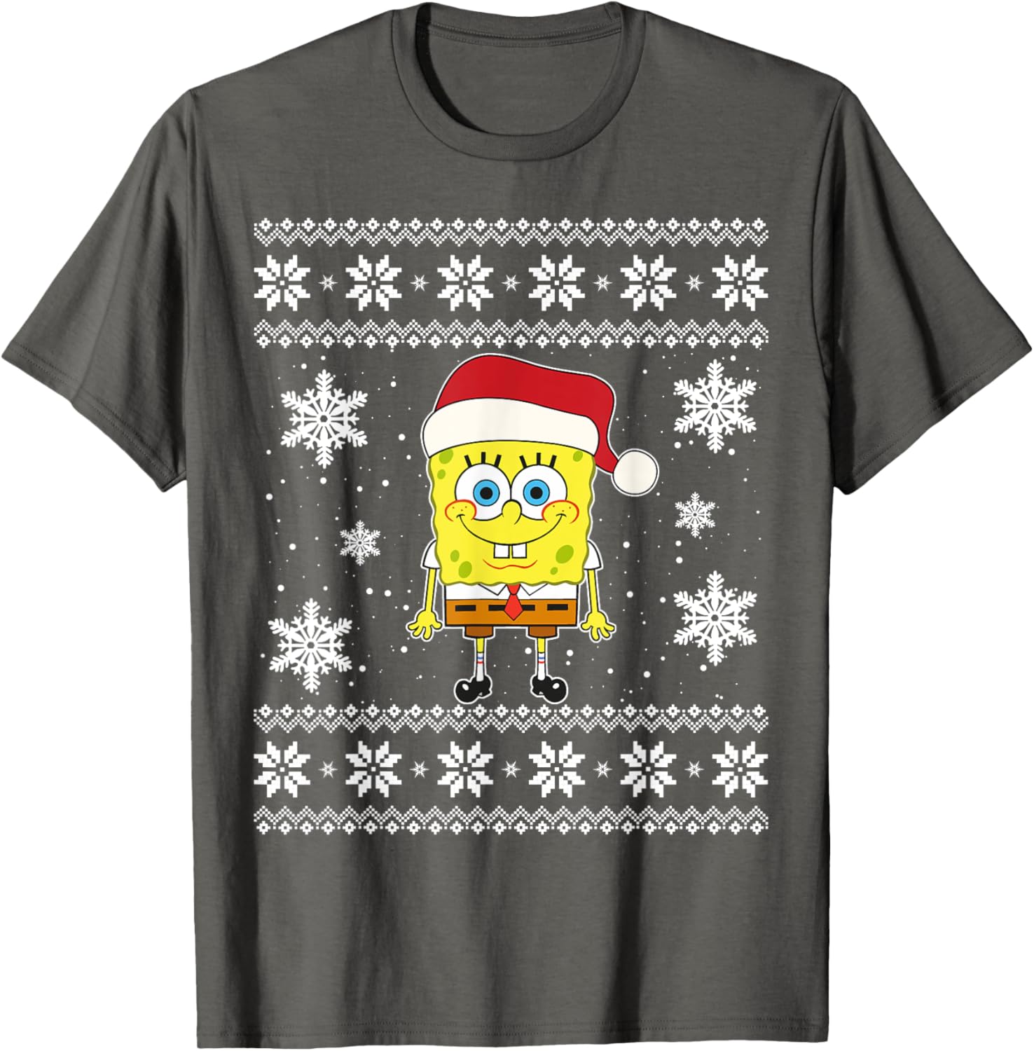 Mademark SpongeBob SquarePants Holiday Christmas Graphic T-Shirt for Fun - 3