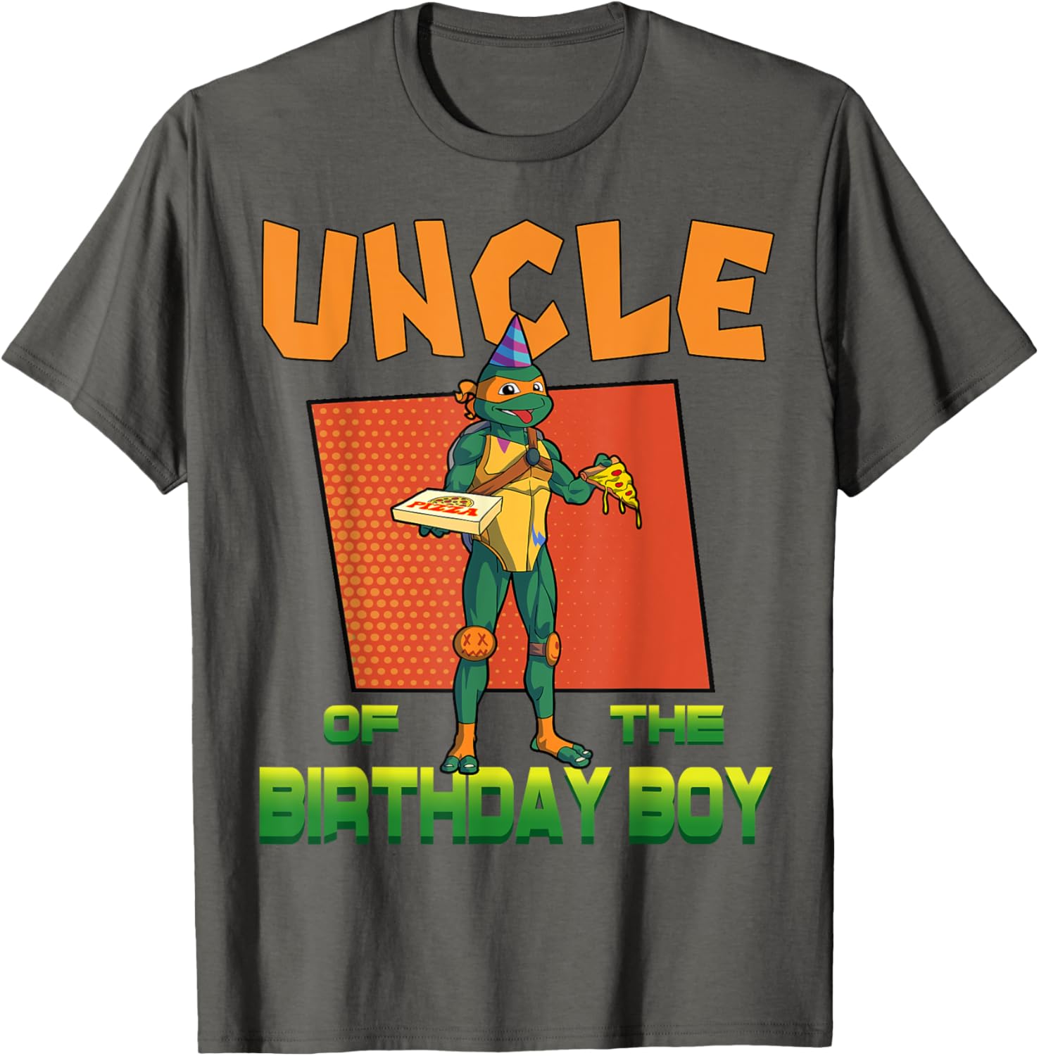 Mikey Uncle of the Birthday Boy Pizza Party T-Shirt - TMNT Fun Apparel - 26
