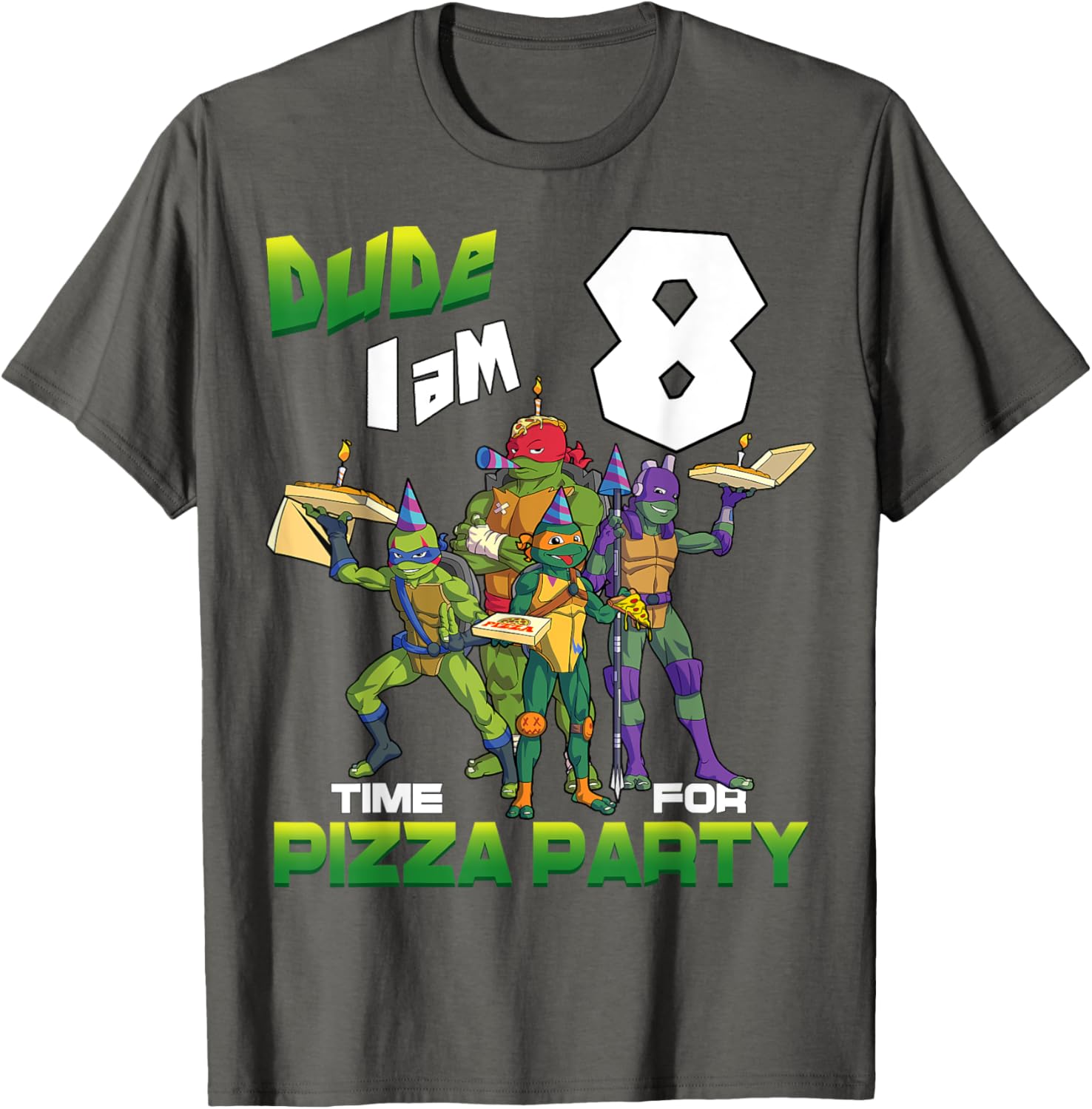 Mademark Teenage Mutant Ninja Turtles Pizza Party T-Shirt for Kids - 4
