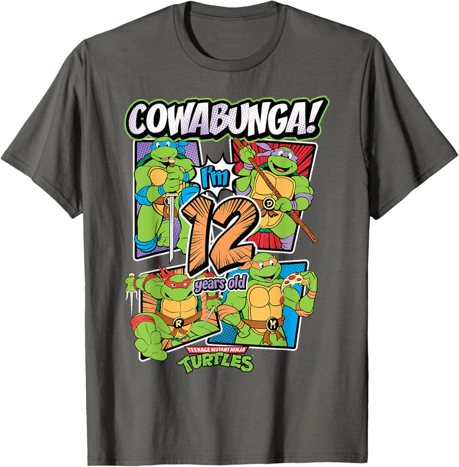 Mademark Teenage Mutant Ninja Turtles Cowabunga I'm 12 Years Old T-Shirt - 22