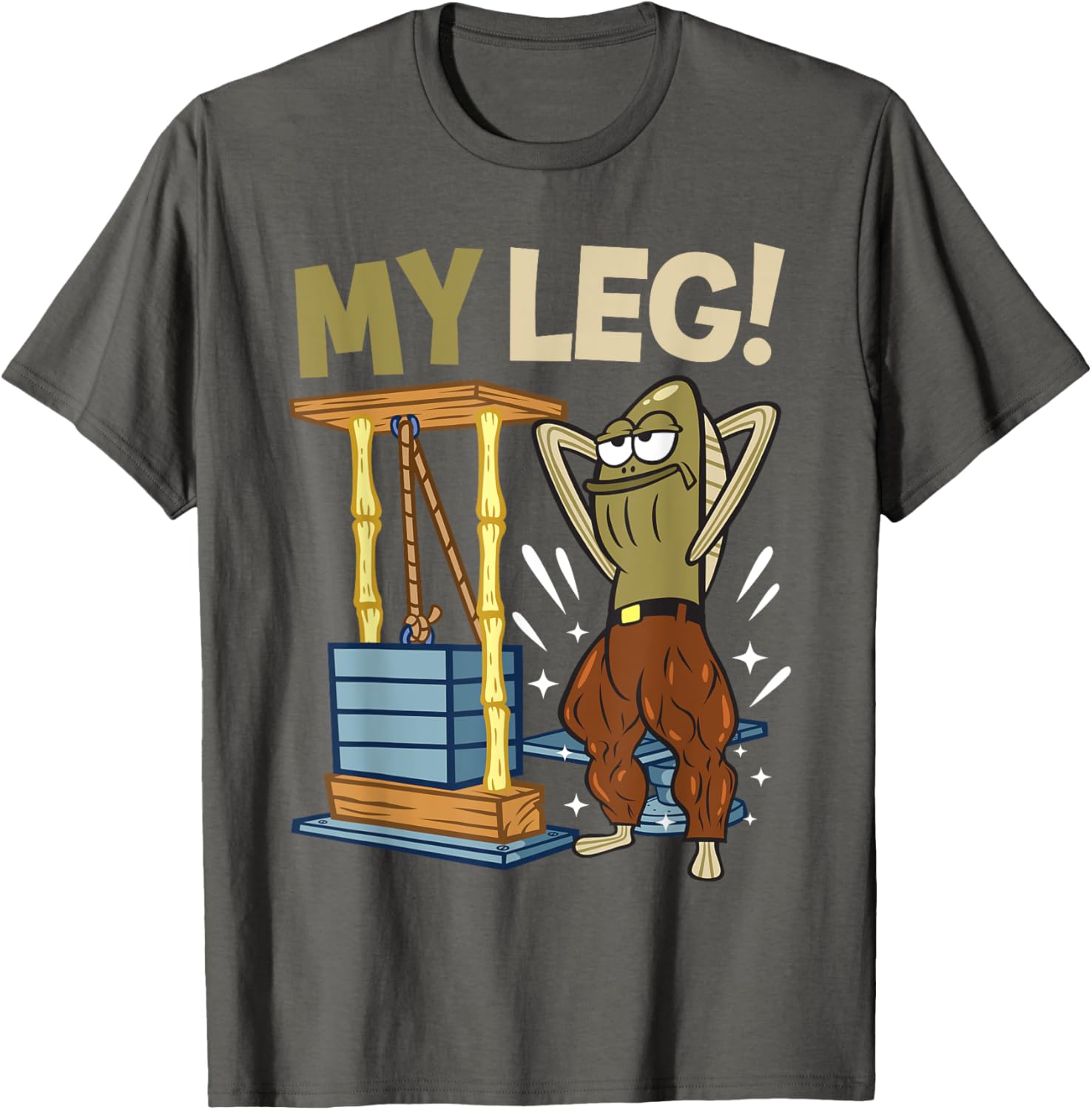 Mademark x SpongeBob My Leg Bodybuilding Funny T-Shirt for Leg Day - 6