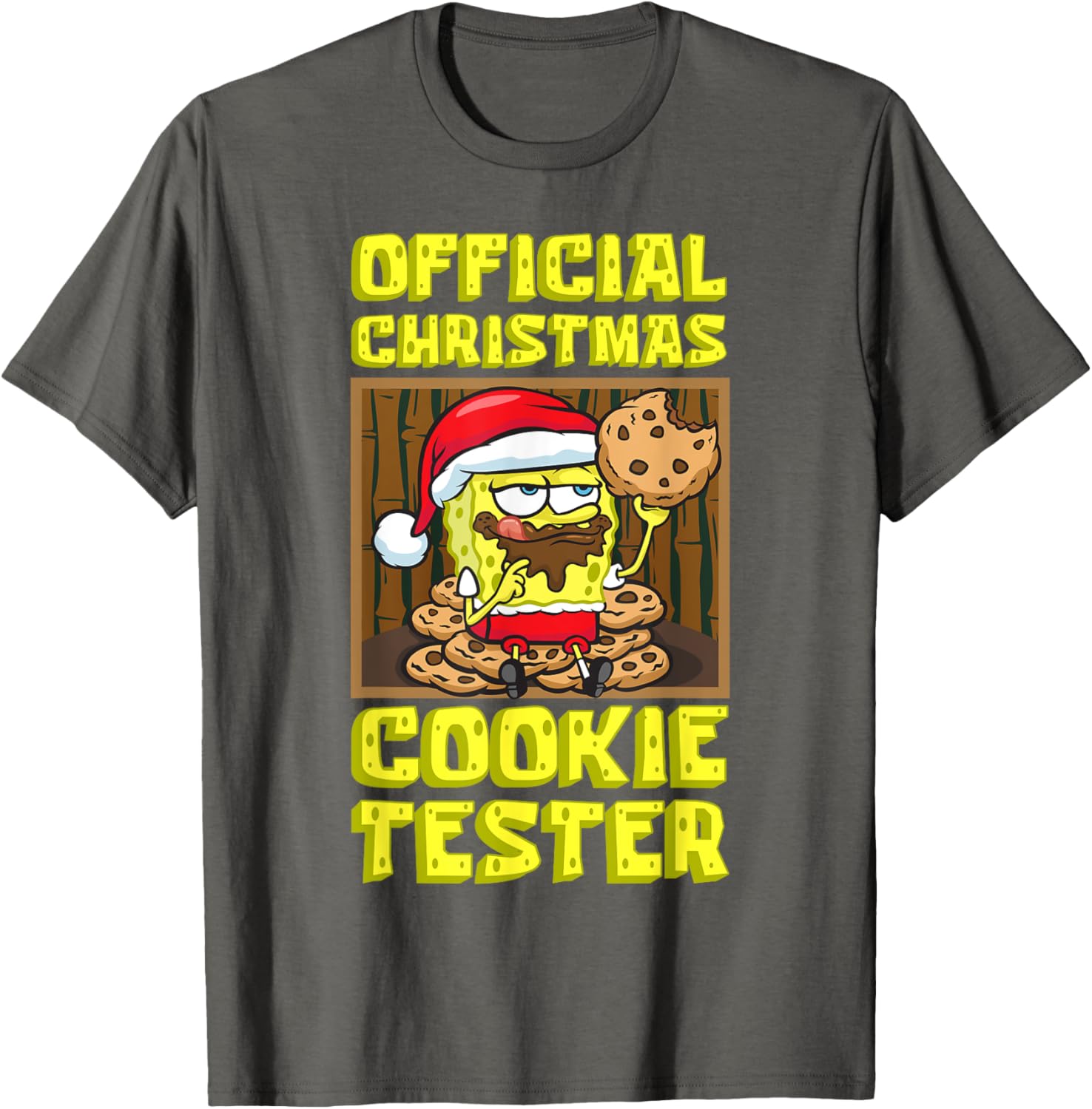 Mademark SpongeBob Christmas Funny Cookie Tester T-Shirt for Kids & Adults - 16