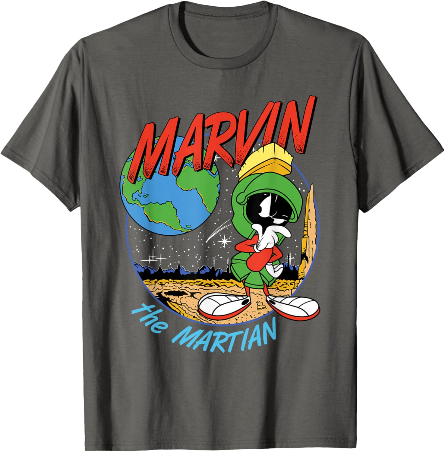 Marvin The Martian Graphic T-Shirt for Space Fans and Cartoon Lovers - 5