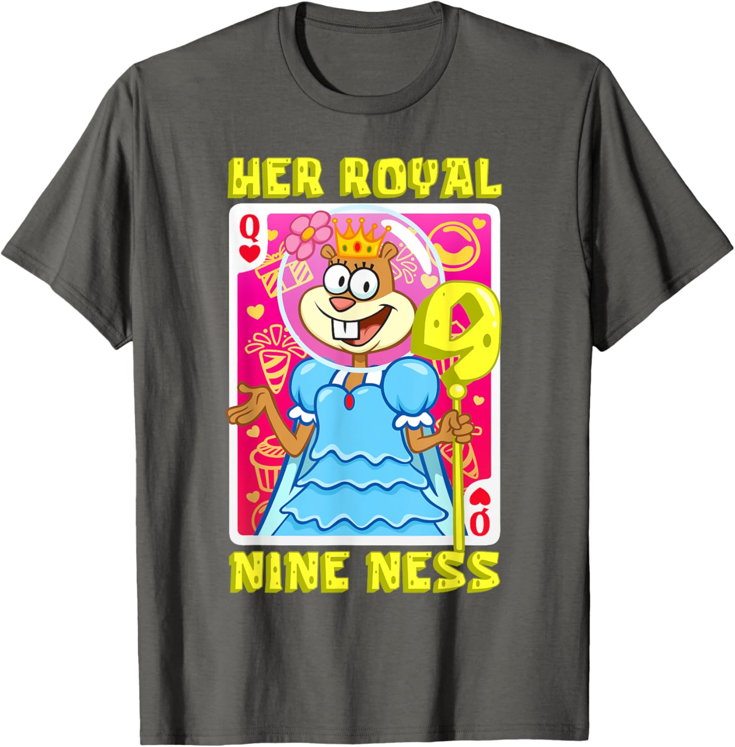 SpongeBob Her Royal Nine-ness Girl 9th Birthday T-Shirt for Kids - 5