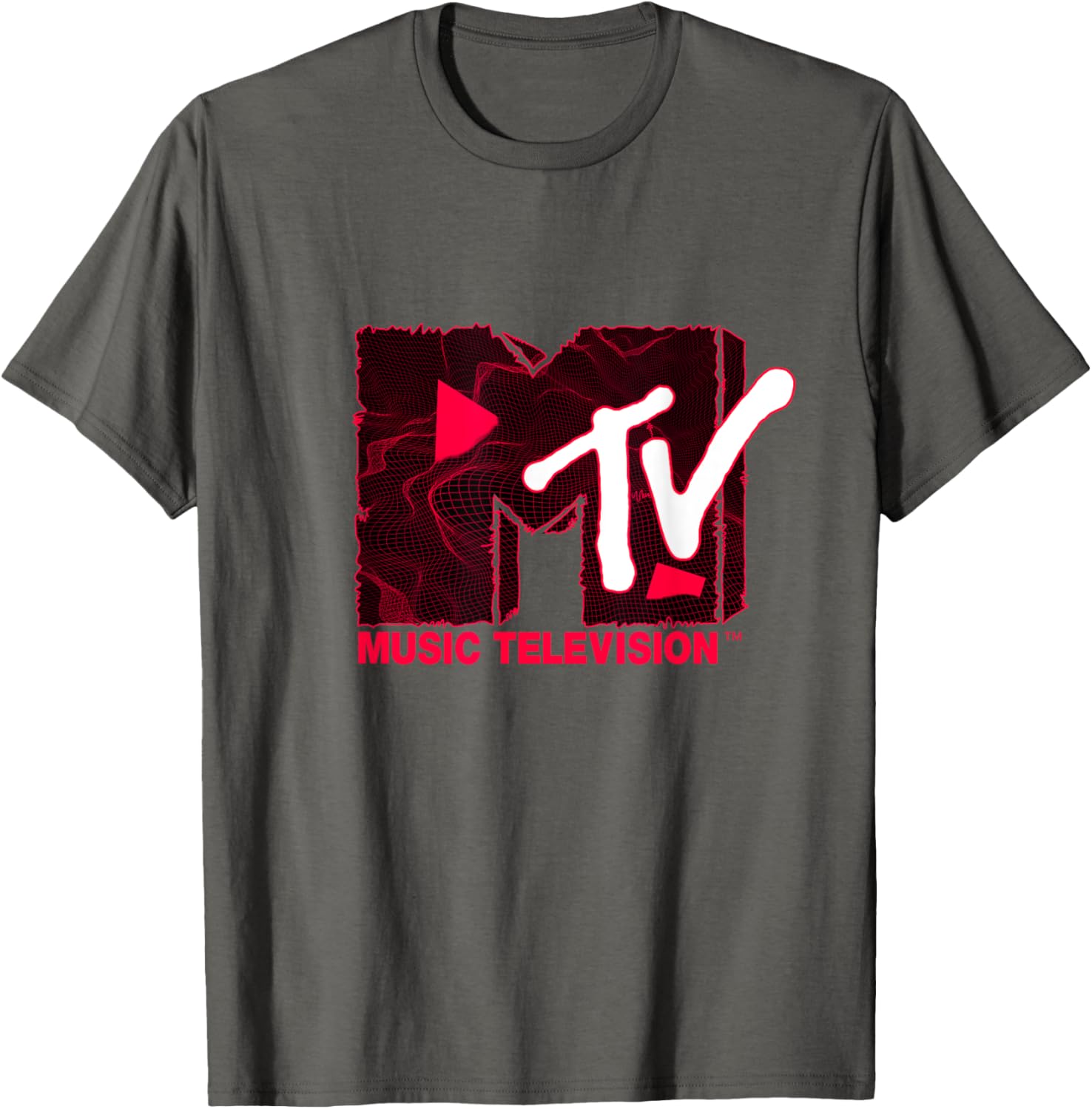 Mademark x MTV Official Logo Red Landscape T-Shirt for Trendy Style - 7