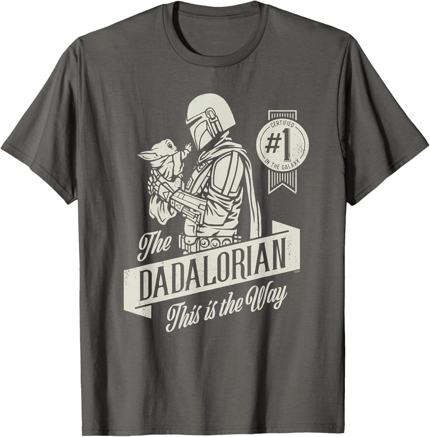 Star Wars Mandalorian Grogu Dadalorian Father's Day T-Shirt for Dads - 2
