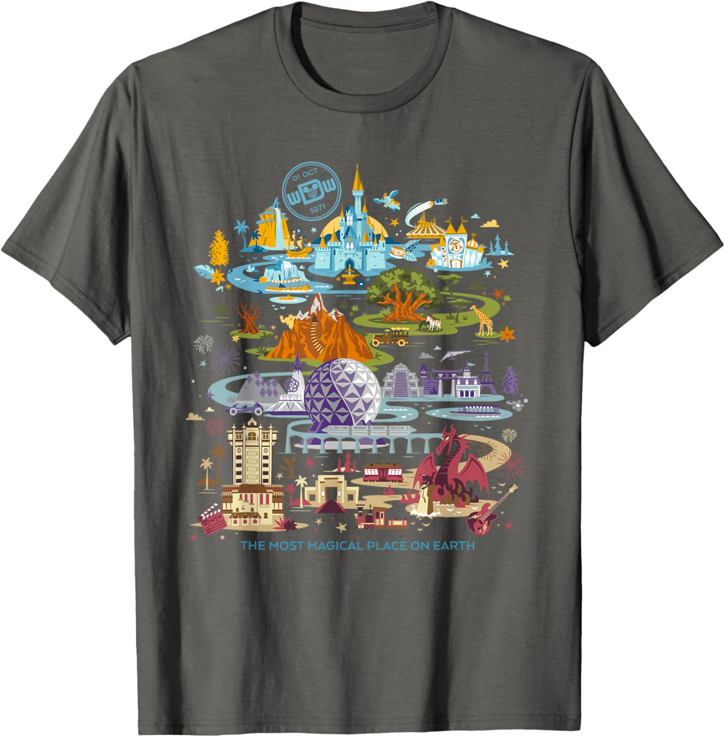 Walt Disney World 50th Anniversary T-Shirt Fun Disney Merchandise - 16