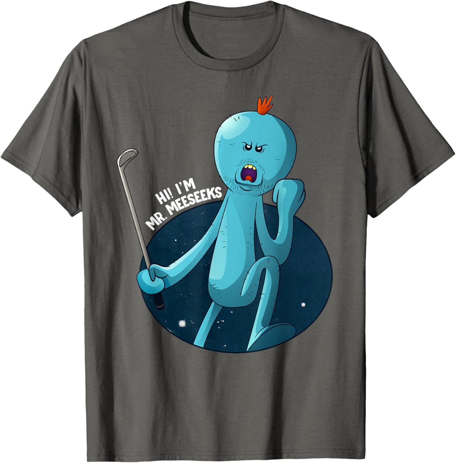 Mademark Rick and Morty Stressed Meeseeks T-Shirt Fun Graphic Tee - 9