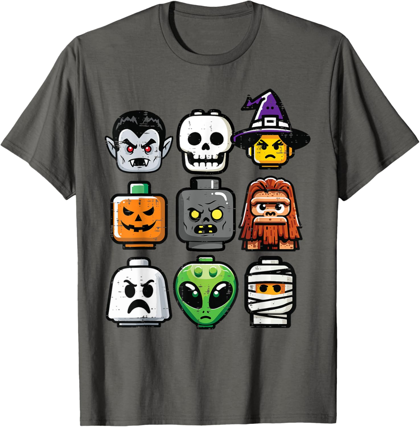 Halloween Pumpkin Ghost Heads T-Shirt for Kids and Boys Costume Fun - 25