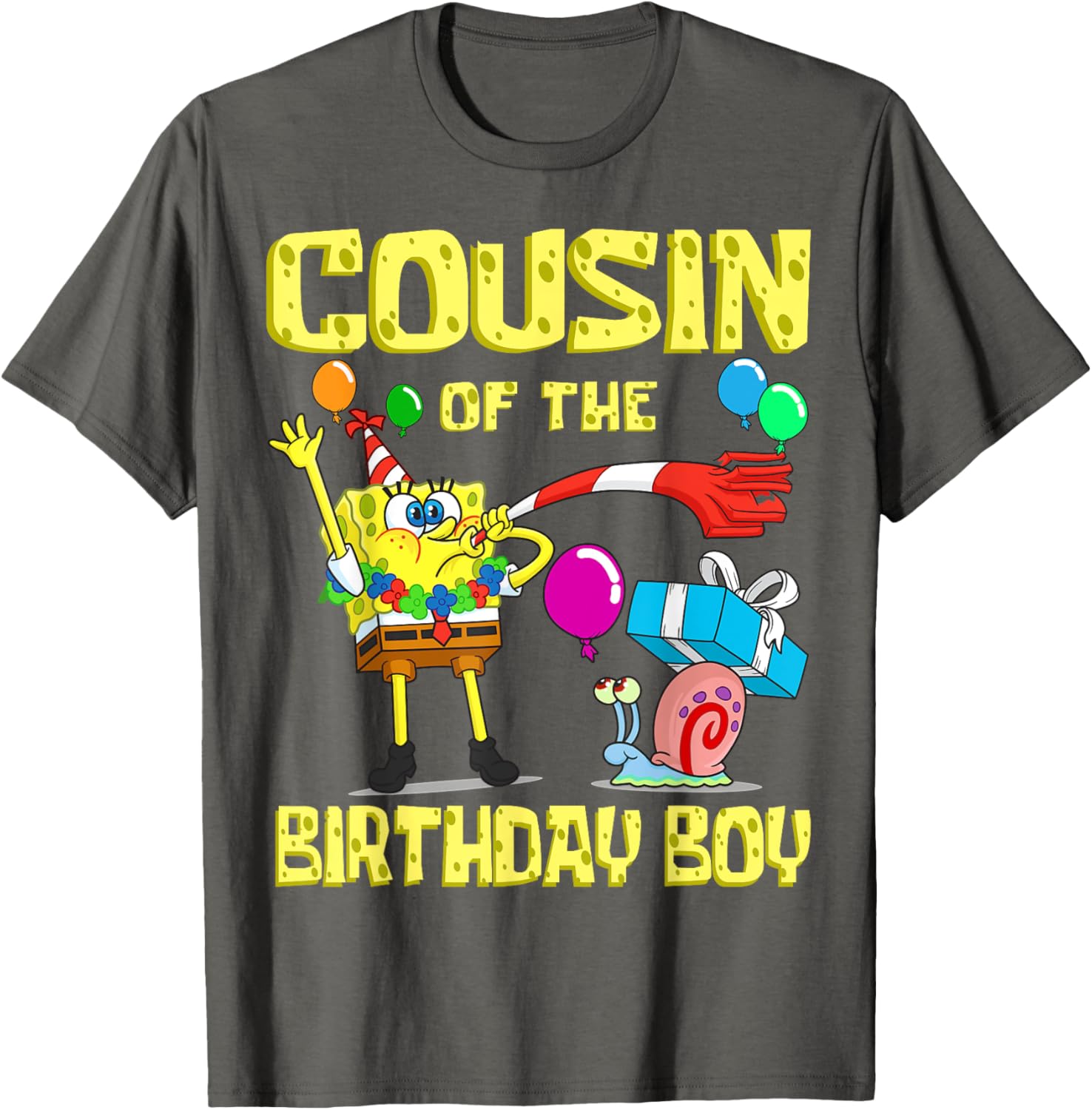 Mademark SpongeBob Cousin of the Birthday Boy Party T-Shirt for Kids - 16