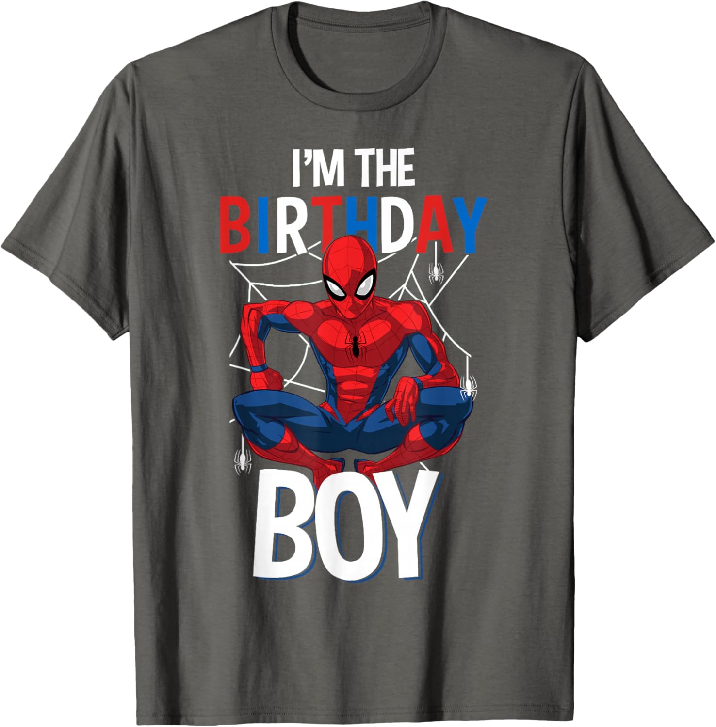 Marvel Spider-Man Birthday Boy T-Shirt for Kids Cool Graphic Tee - 5