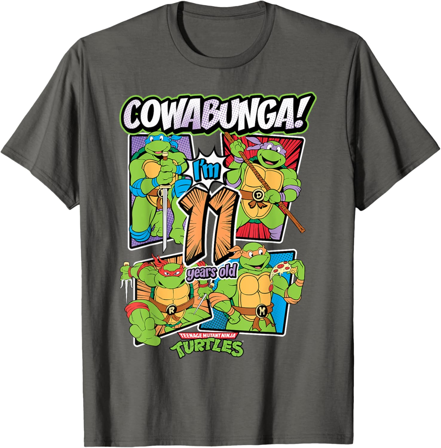 Mademark TMNT Cowabunga I'm 11 Years Old T-Shirt for Kids - 3
