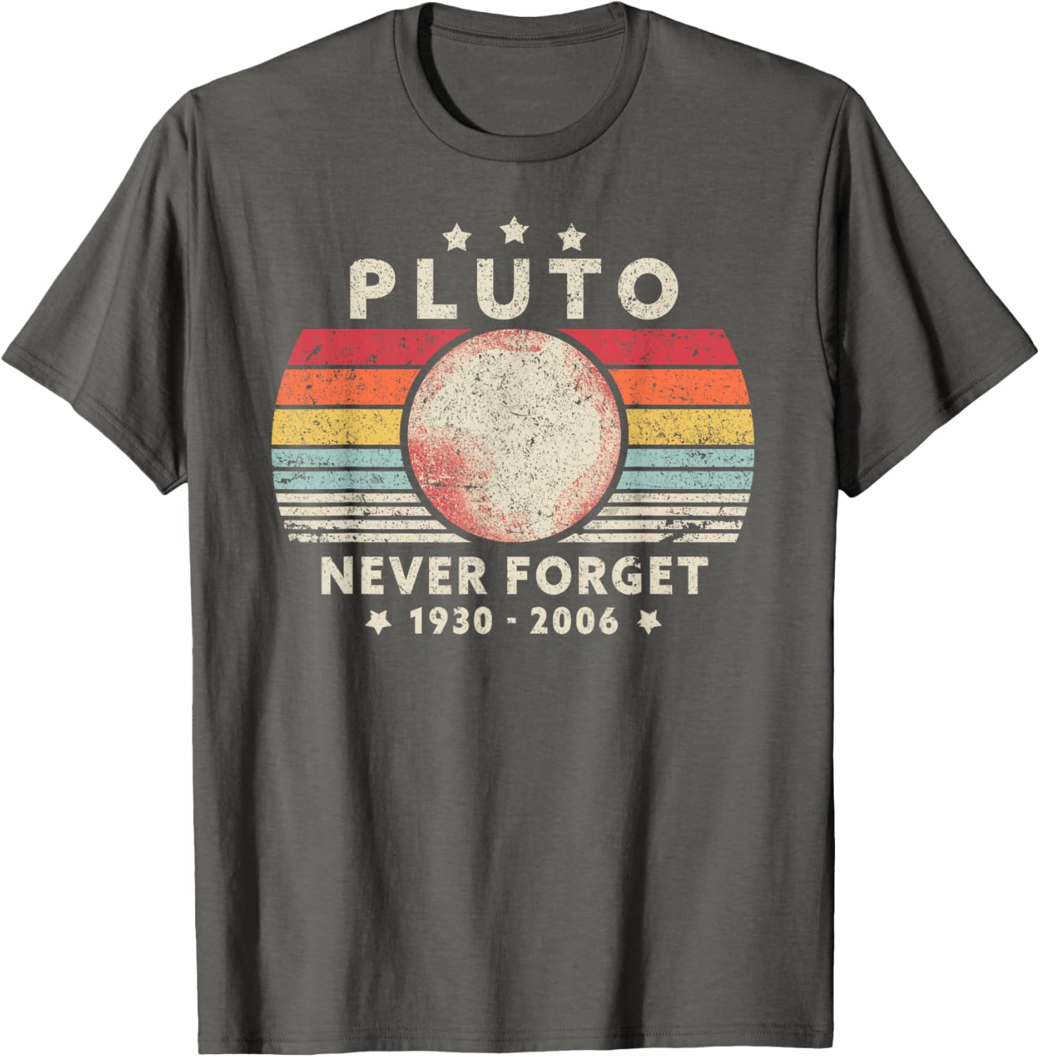 Never Forget Pluto Retro Space Science T-Shirt for Fun Loving Nerds - 13