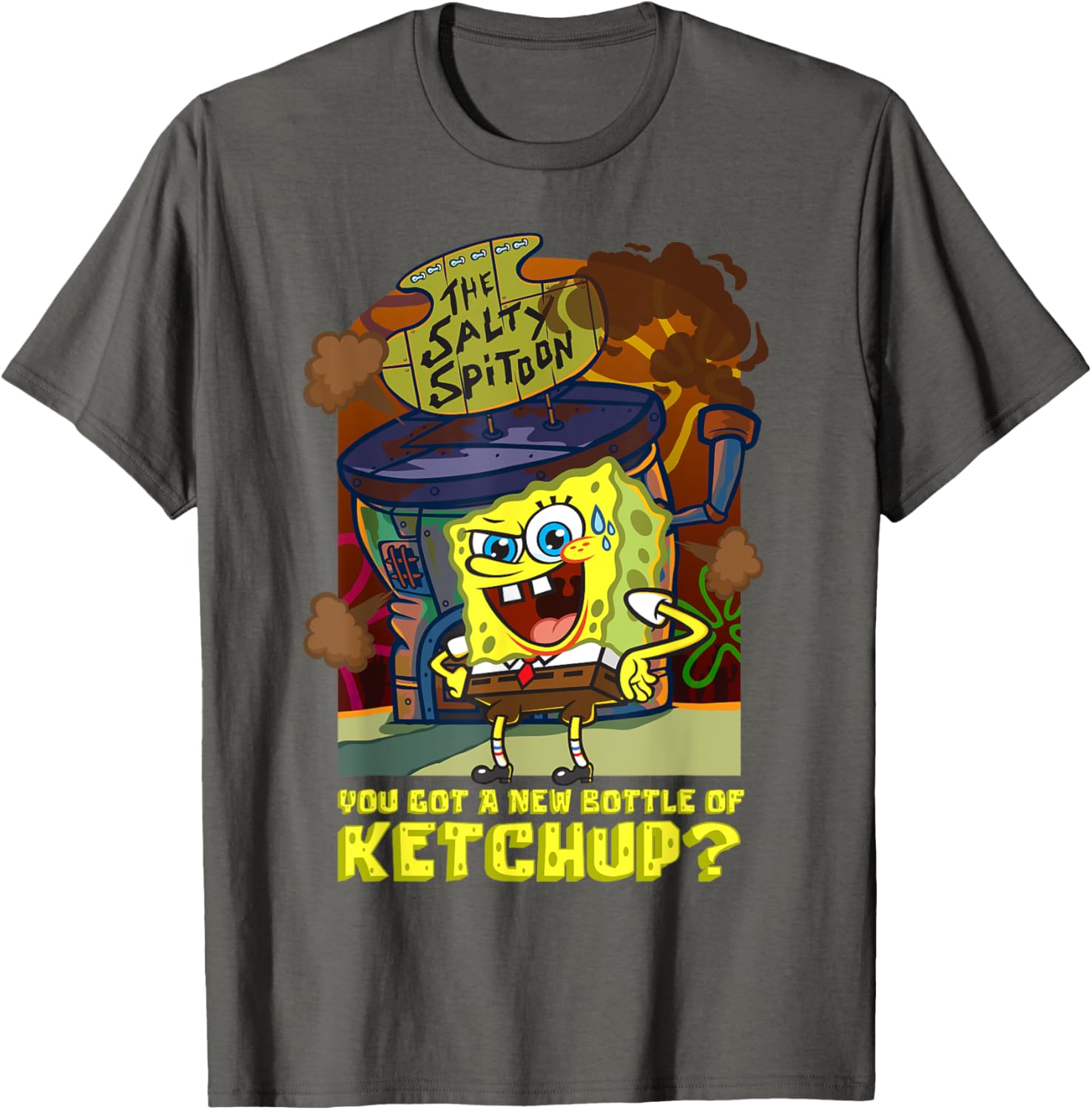 Mademark SpongeBob Salty Spitoon Ketchup Fun T-Shirt for Fans - 13
