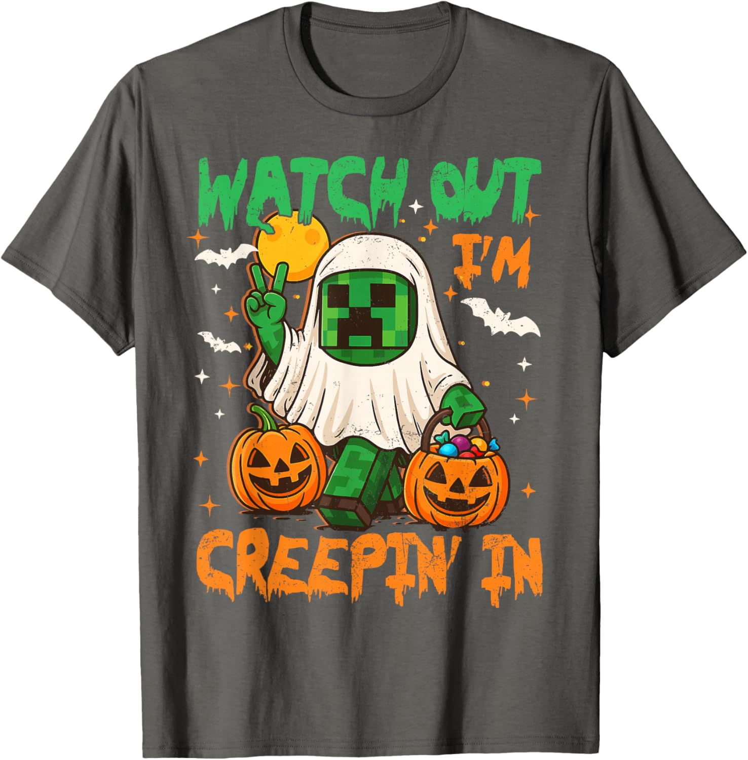 Spooky Pixel Ghost T-Shirt for Boys - Perfect Halloween Costume Fun - 12