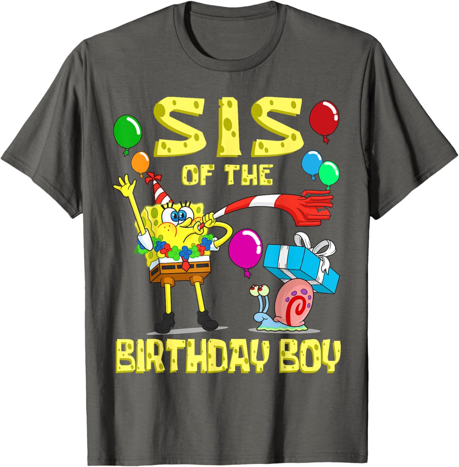 Mademark SpongeBob Sister of the Birthday Boy Party T-Shirt for Kids - 13