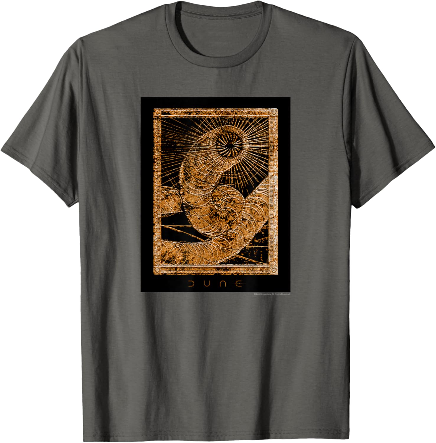 Dune Golden Sandworm T-Shirt for Fans of Sci-Fi and Adventure - 11