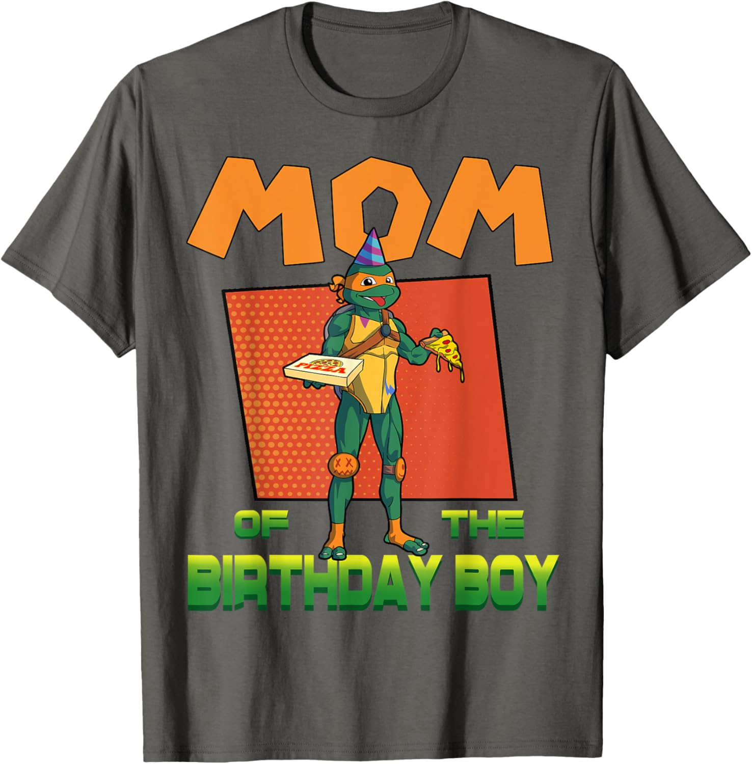 Mademark Teenage Mutant Ninja Turtles Mikey Birthday Pizza Party T-Shirt - 8