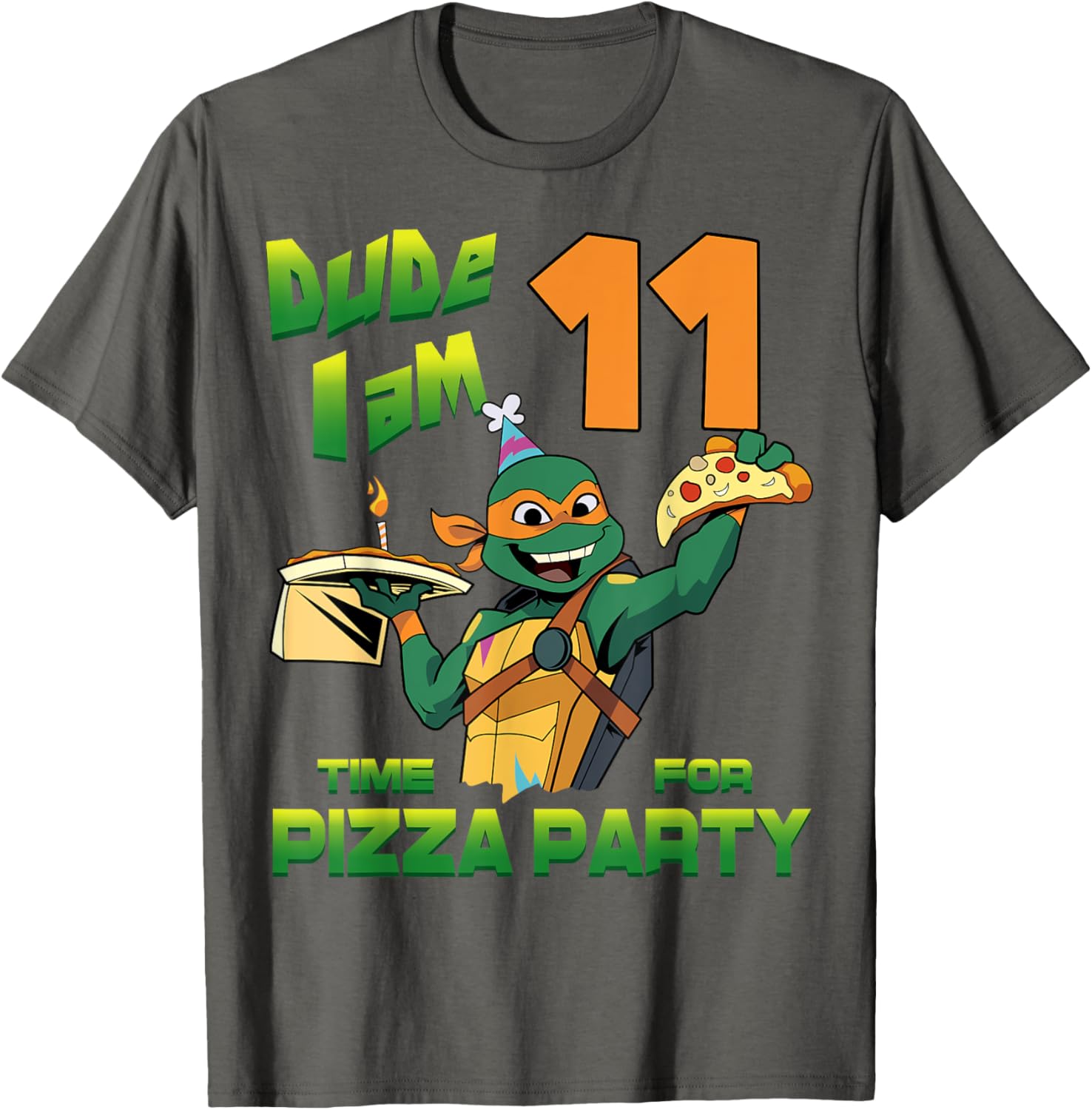 Mademark Teenage Mutant Ninja Turtles Mikey Pizza Birthday T-Shirt - 23