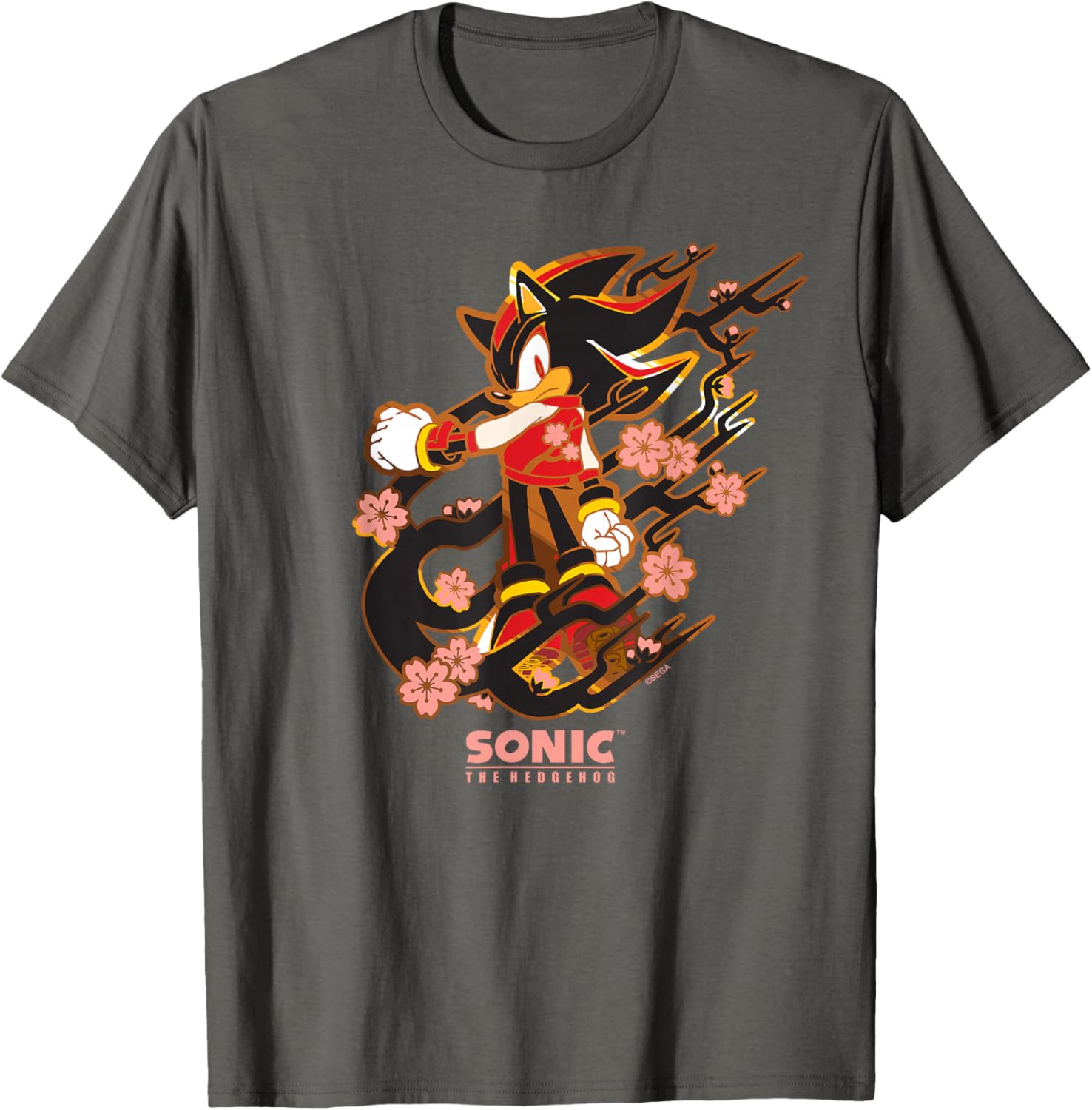 Sonic the Hedgehog Shadow T-Shirt with Cherry Blossoms Design - 18