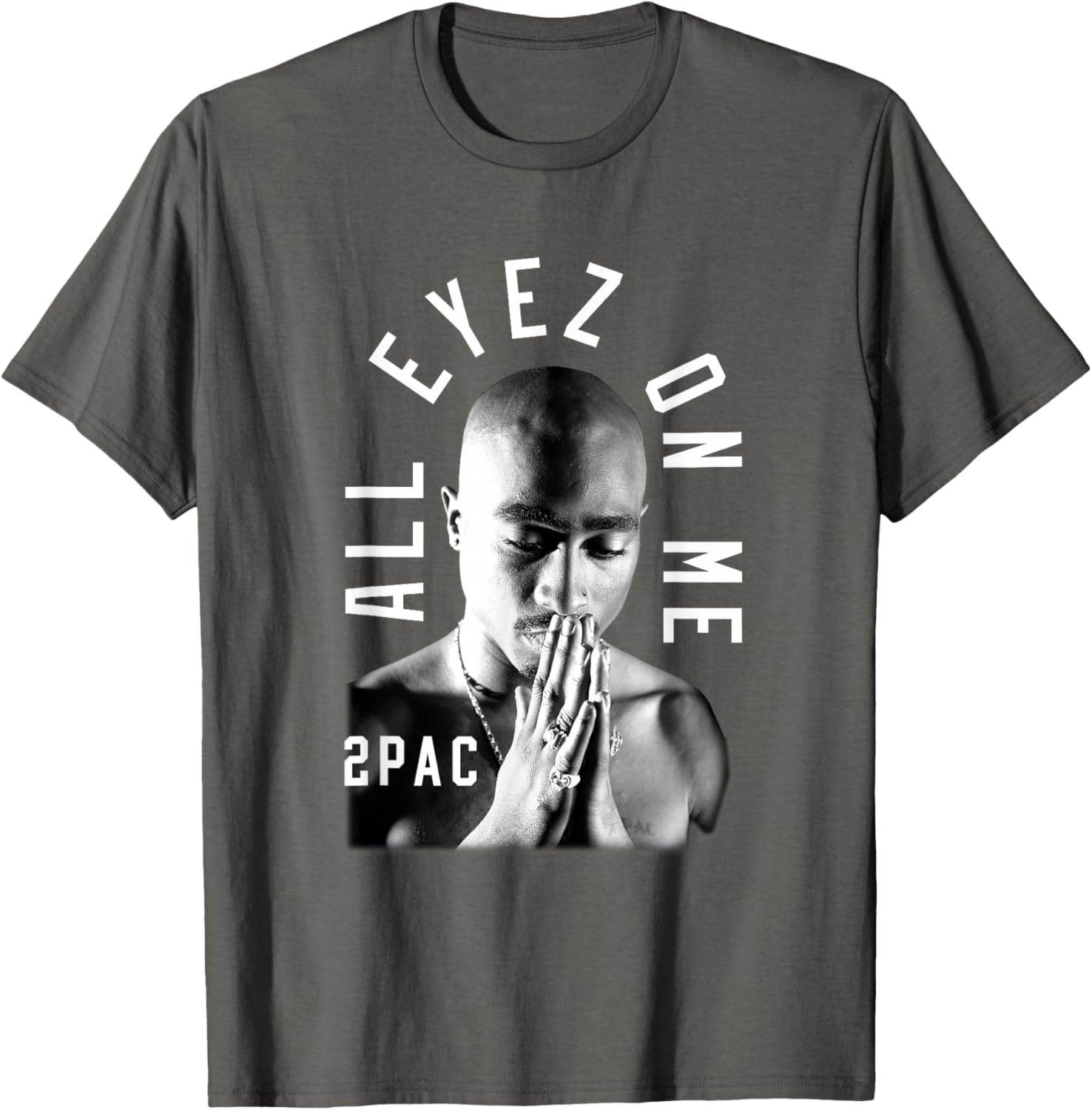 Tupac Shakur Classic Fit T-Shirt - Black Cotton Polyester Short Sleeve - 3