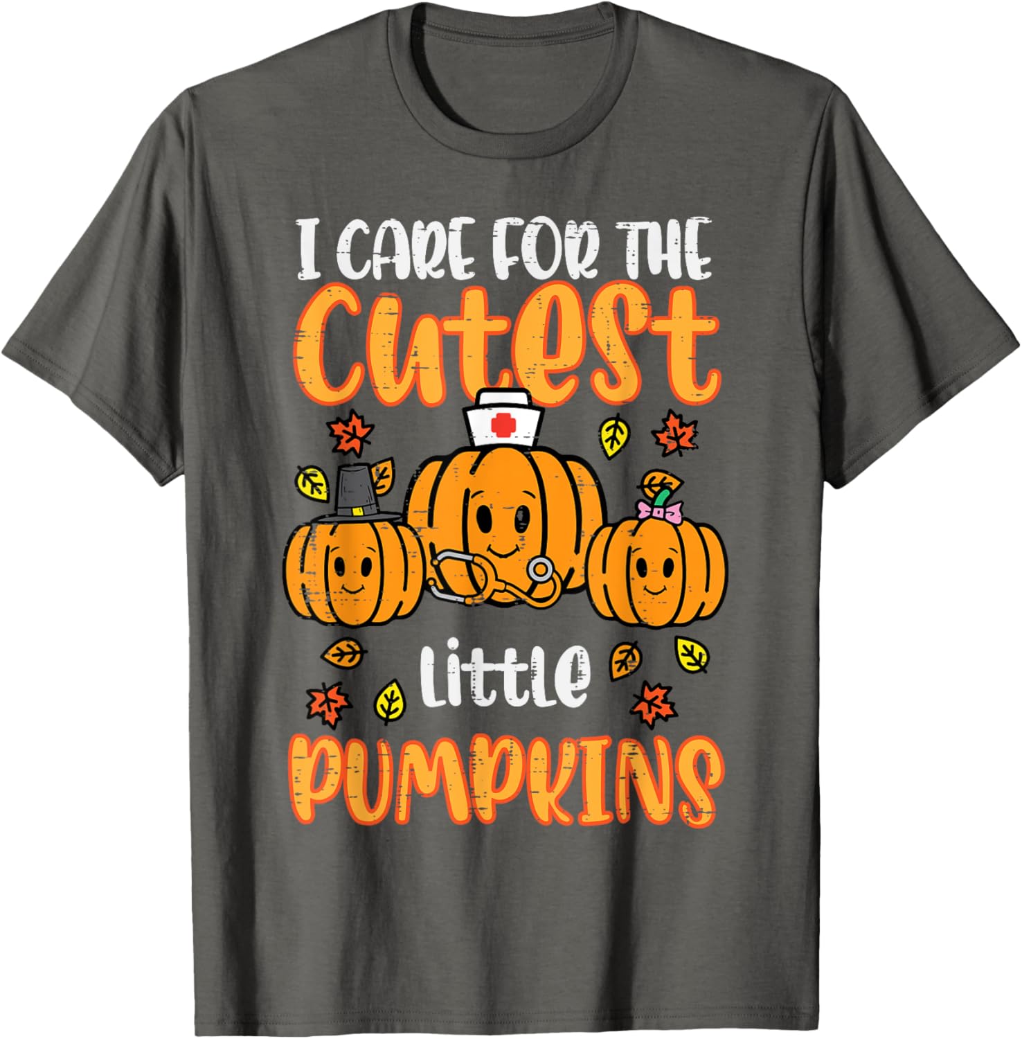 Festive Pumpkins Nurse Halloween Scrub Top for Fall and Thanksgiving Women - 9