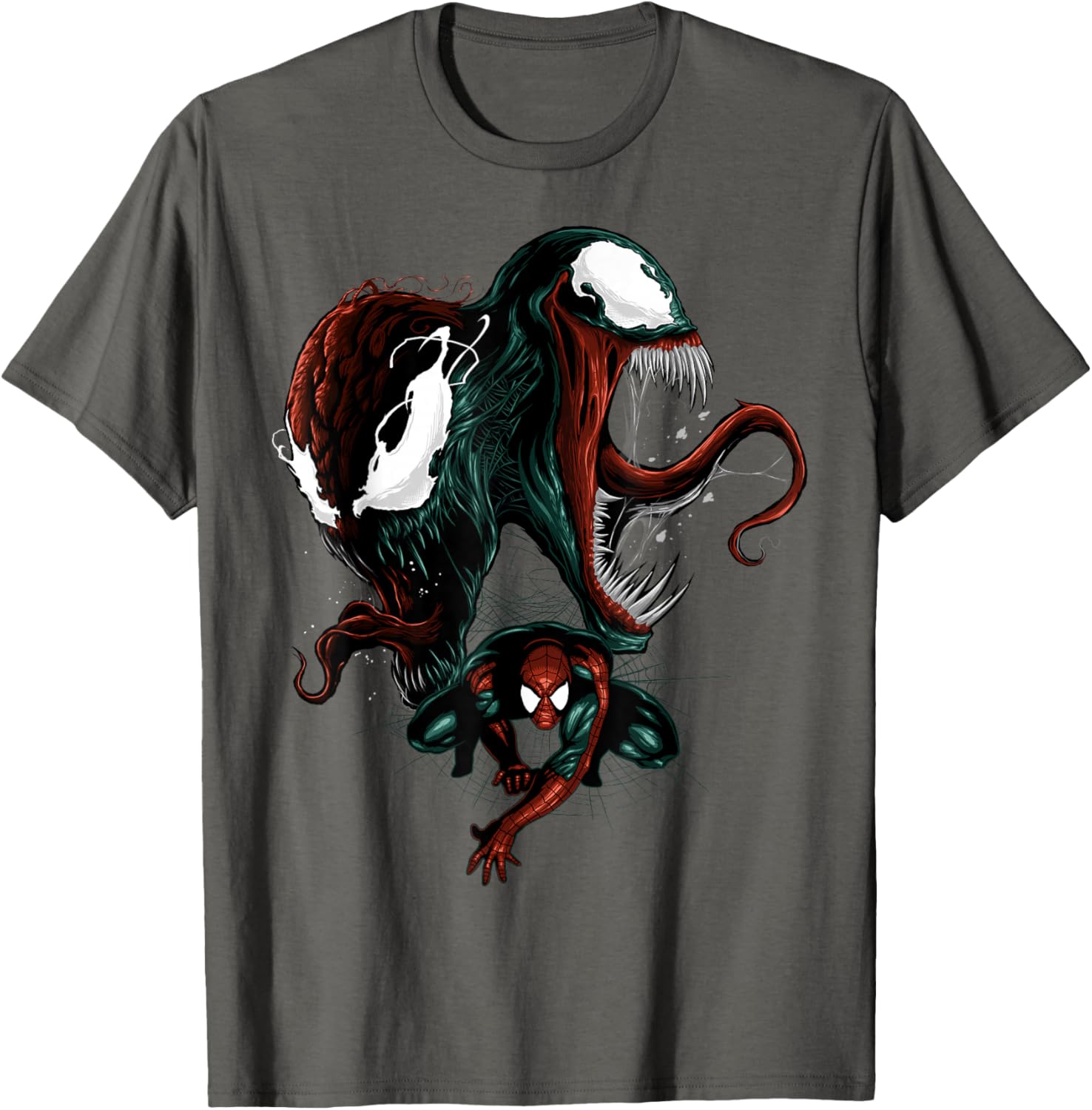 Marvel Spider-Man Venom and Carnage Split Portrait Graphic T-Shirt - 8