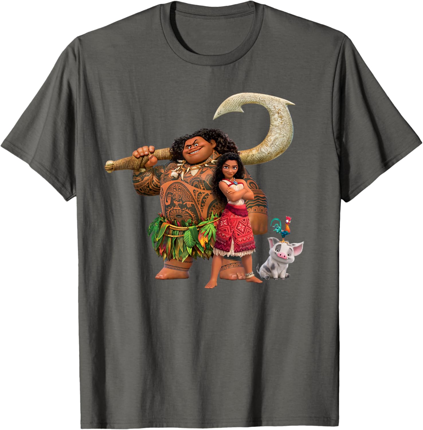 Disney Moana Adventure T-Shirt with Maui Pua Heihei for Kids - 28