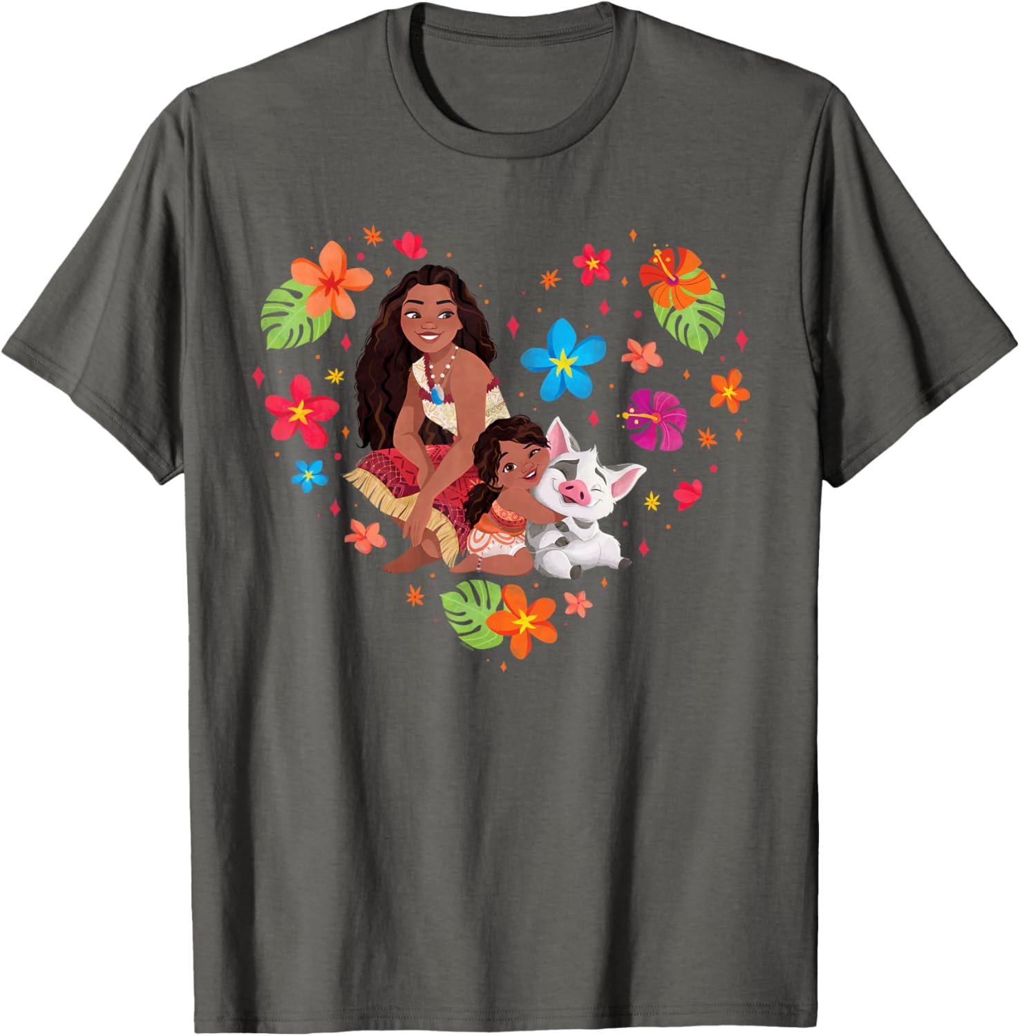 Disney Moana Tropical Heart Sisters T-Shirt with Moana Simea and Pua - 15