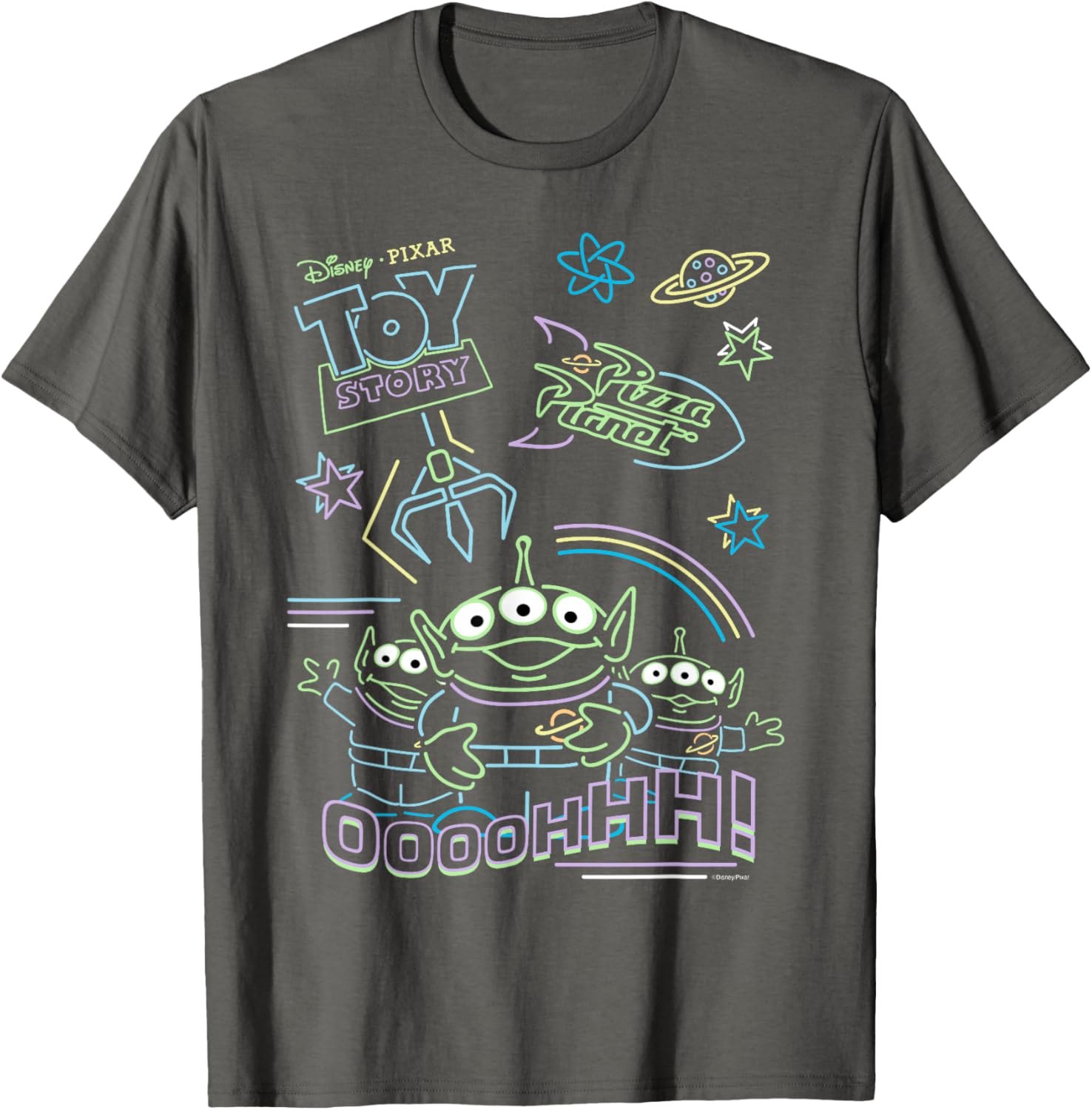 Toy Story Pizza Planet Aliens Neon T-Shirt for Kids and Adults - 5