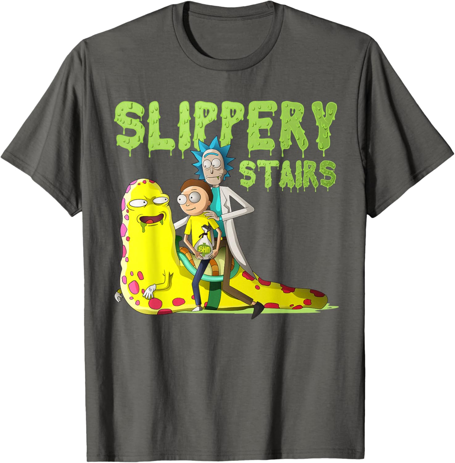 Rick and Morty Slippery Stairs T-Shirt Fun Graphic Tee for Fans - 5