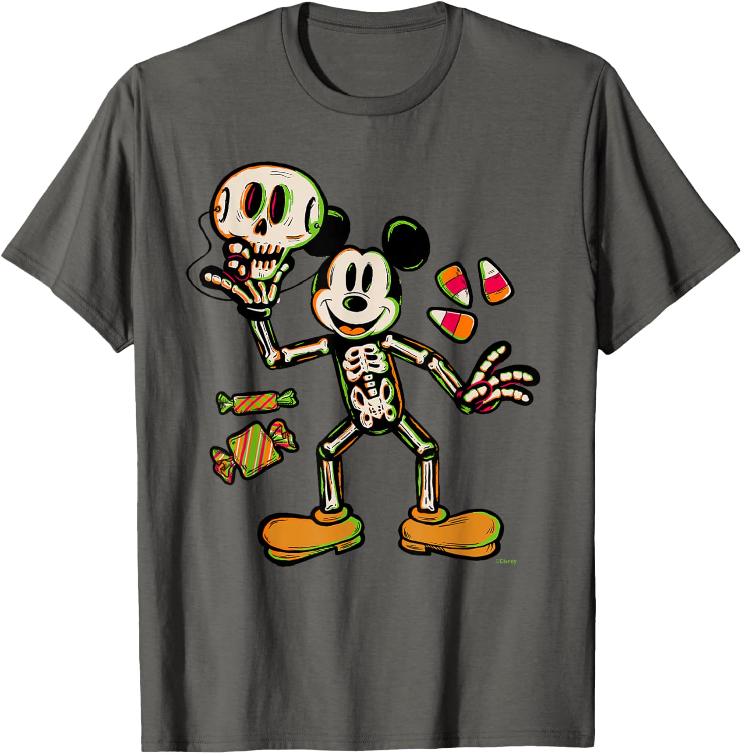 Mickey Mouse Halloween Trick or Treat Skeleton Costume T-Shirt for Kids - 16