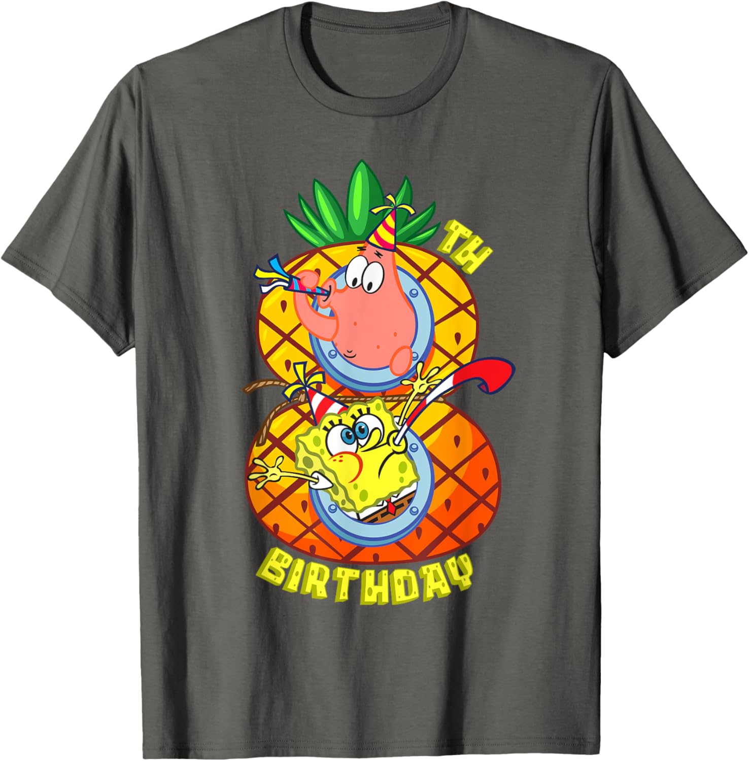 SpongeBob Patrick 8th Birthday Boy T-Shirt Fun Pineapple Design - 10
