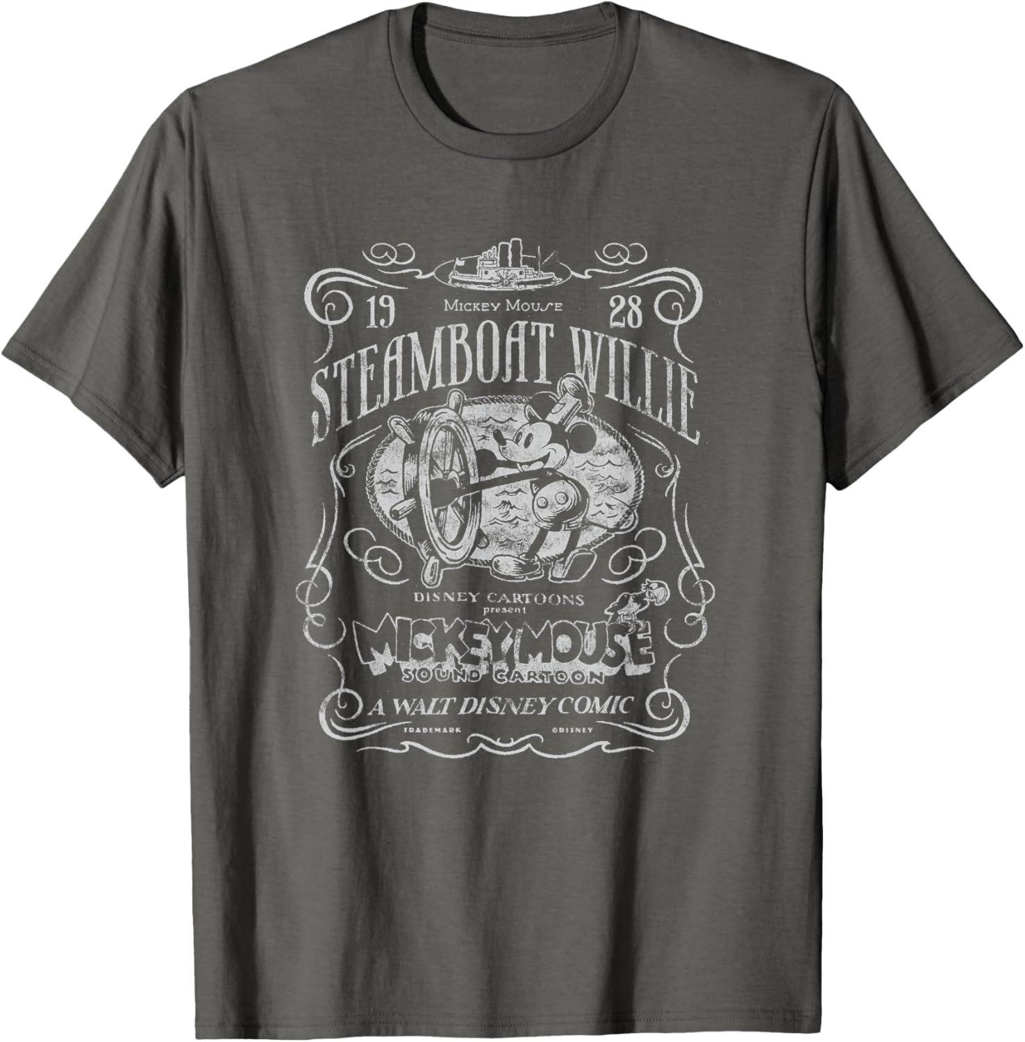 Disney 100 Mickey Mouse Steamboat Willie Tribute T-Shirt for Fans - 13