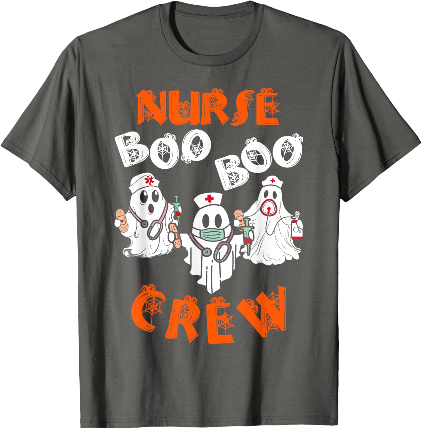 Funny Boo Nurse Scrub Ghost Halloween Costume T-Shirt for Women - 6