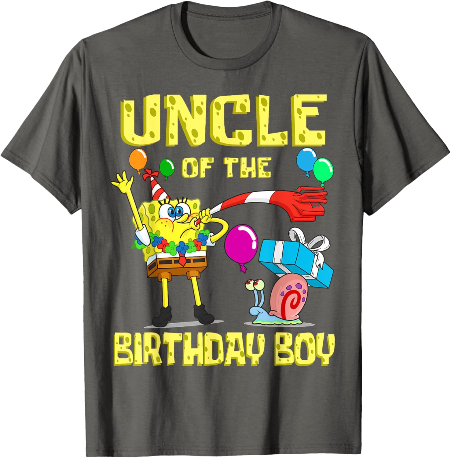 Mademark x SpongeBob SquarePants Birthday Party Uncle T-Shirt for Kids - 18