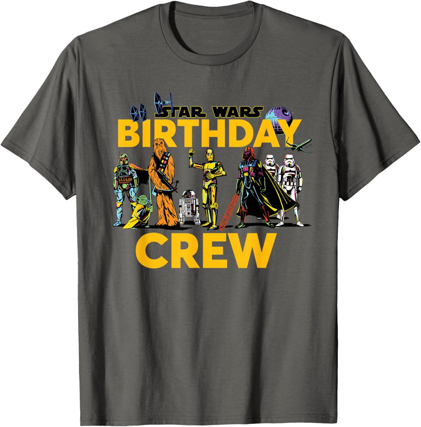 Star Wars Birthday Crew Matching T-Shirt for Classic Characters Fans - 1