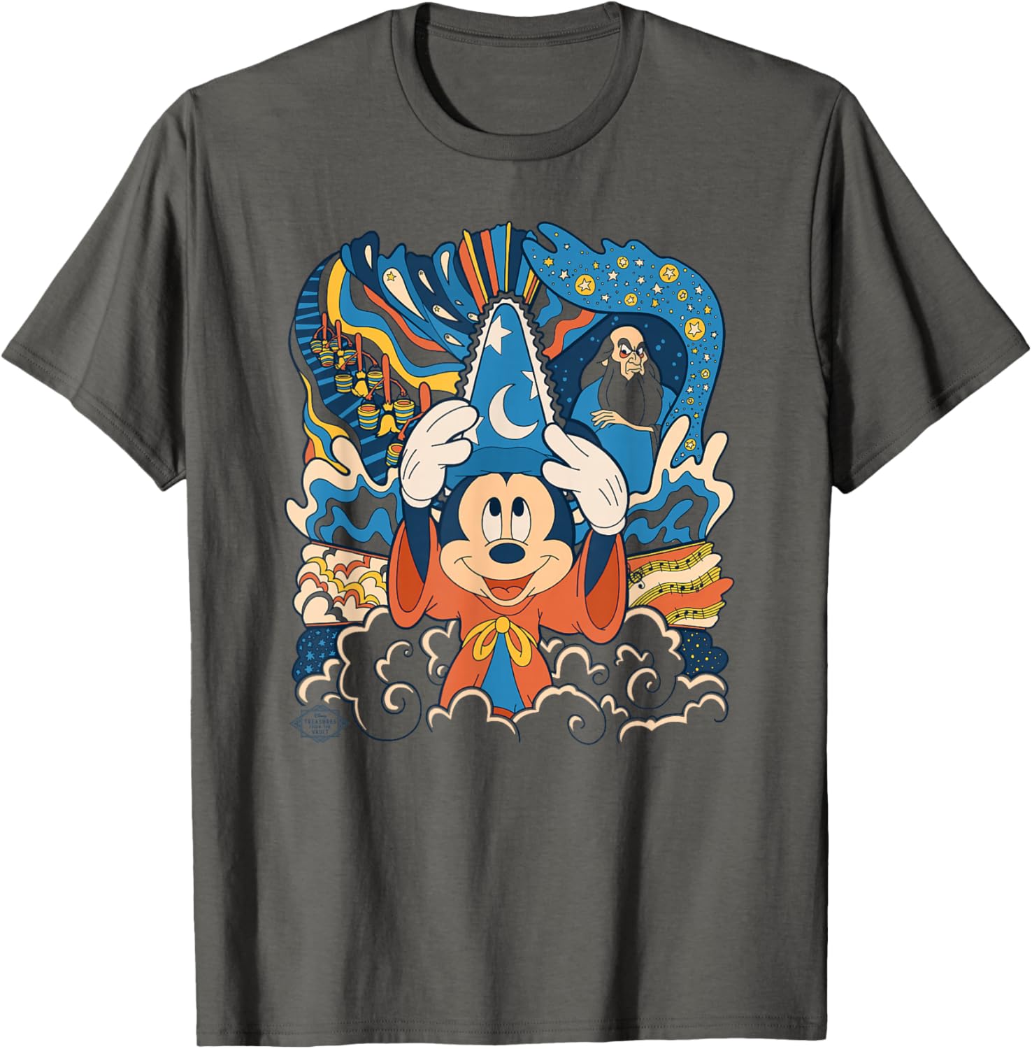 Disney Fantasia Mickey Mouse Sorcerer's Apprentice Retro T-Shirt for Fans - 4