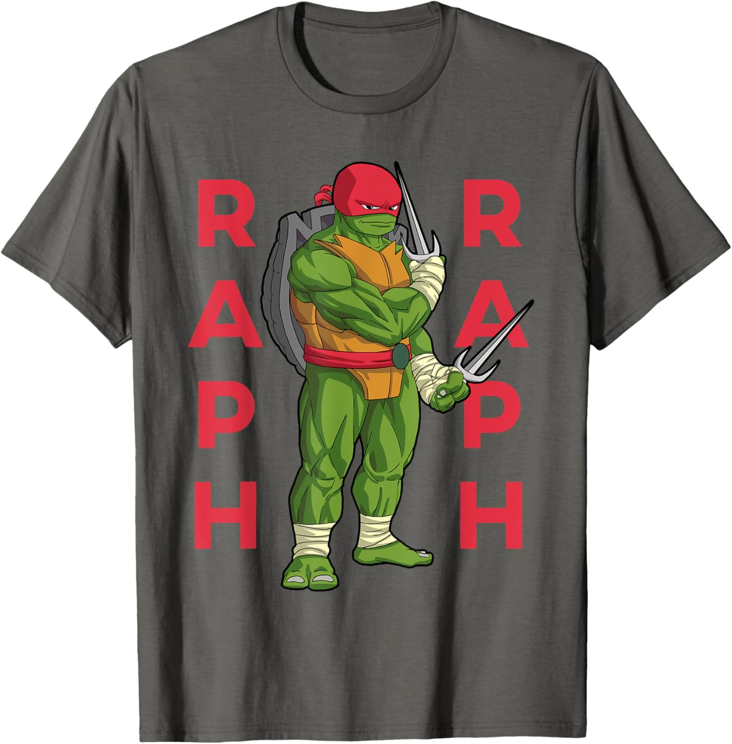 Raphael TMNT Sai Jutsu T-Shirt in Action Pose - Stylish Apparel for Fans - 7