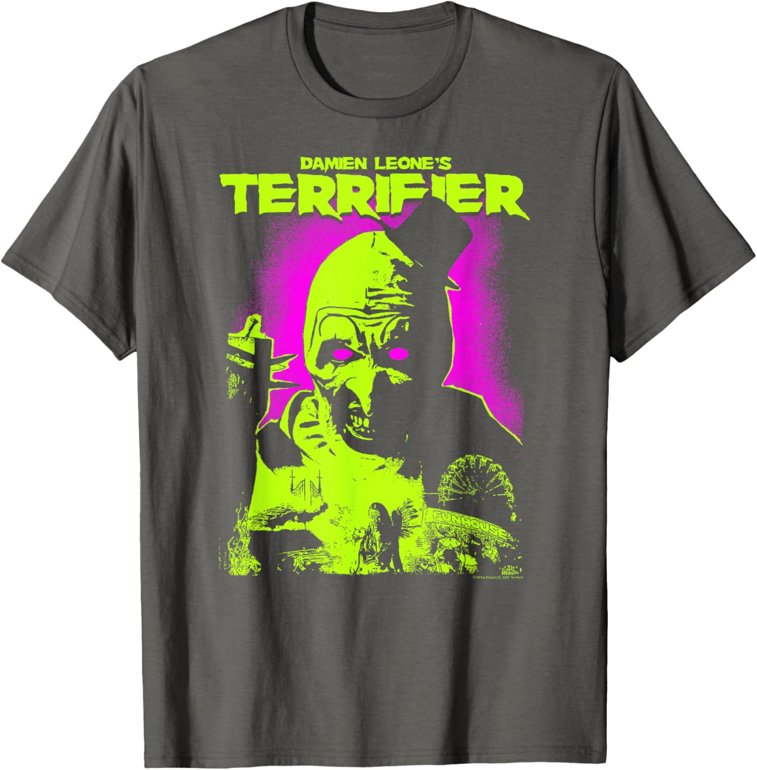 Terrifier Glowing Eyes Neon Horror T-Shirt Art Poster for Fans - 6