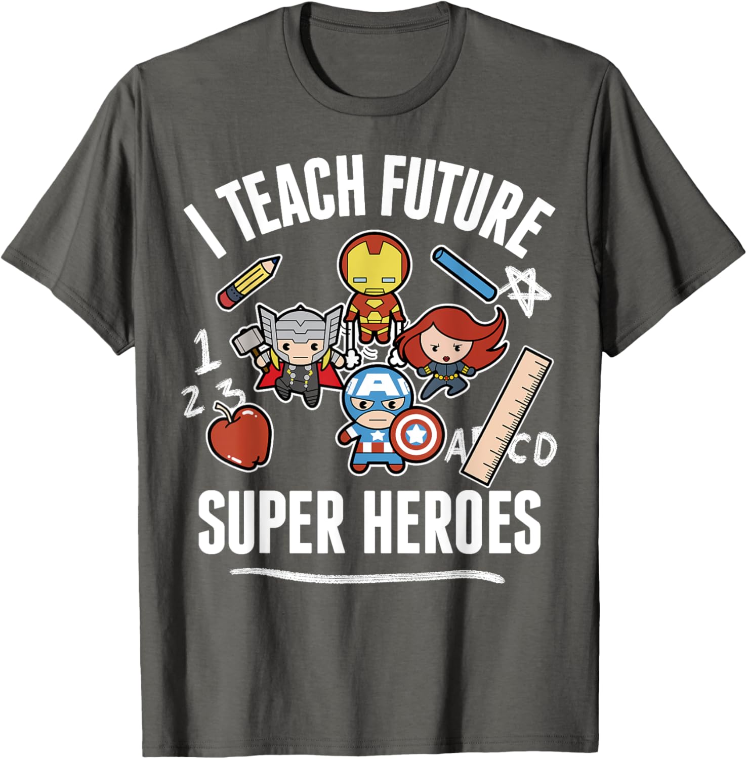 Marvel Avengers Classic I Teach Super Heroes Graphic T-Shirt for Fans - 15