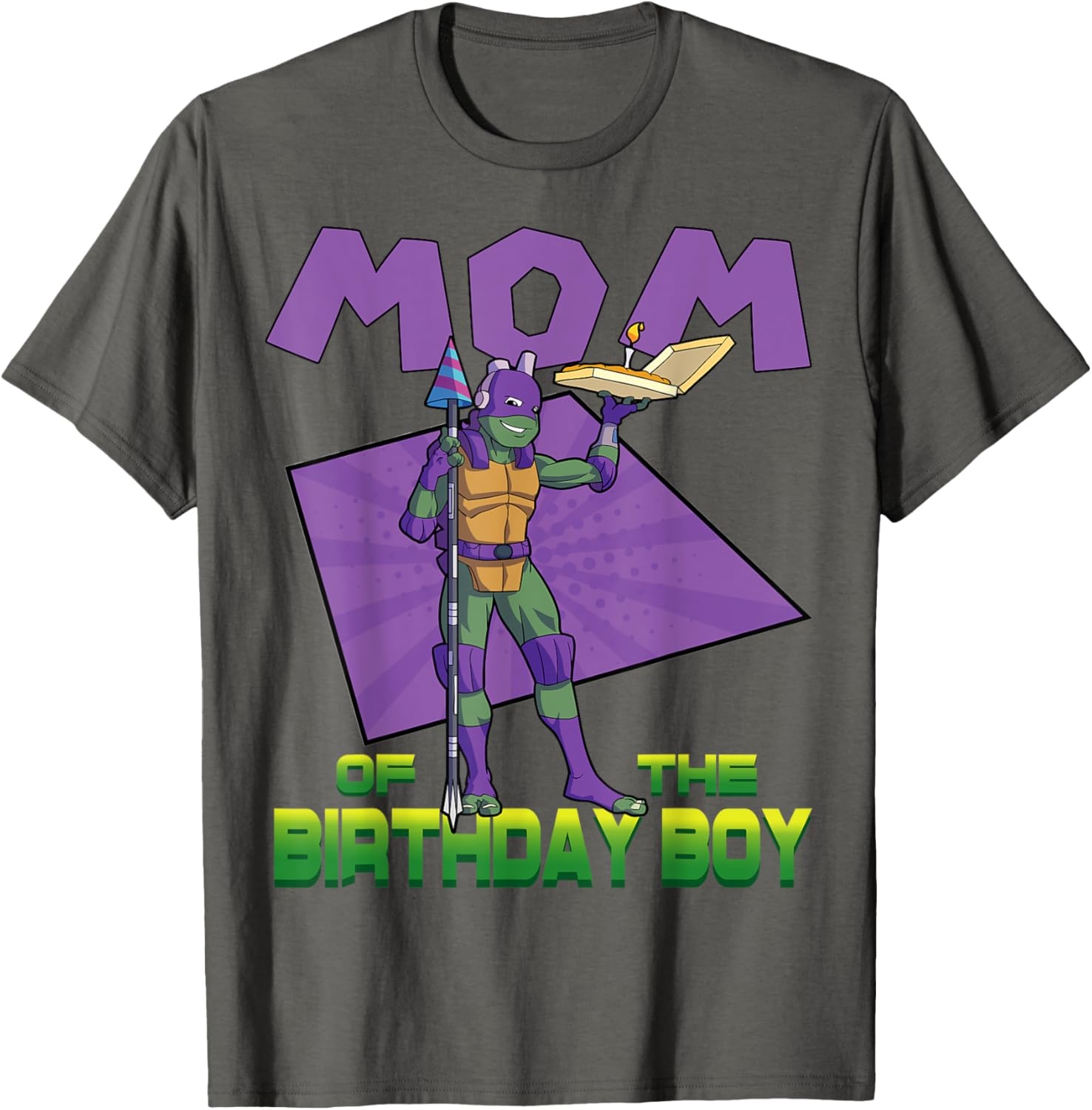 Donnie Mommy of the Birthday Boy Pizza Party T-Shirt for TMNT Fans - 11