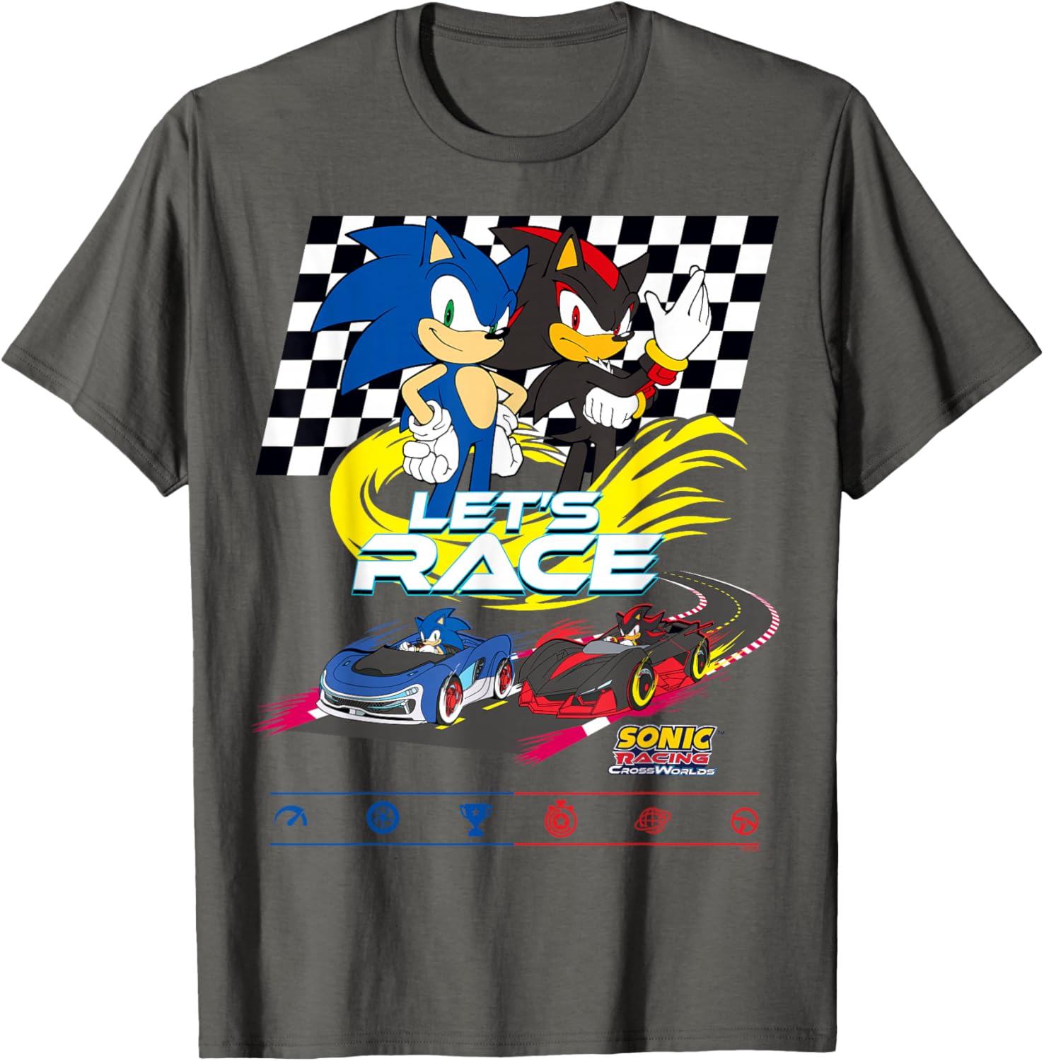 Sonic Racing CrossWorlds T-Shirt Sonic vs Shadow Race Day Apparel - 11