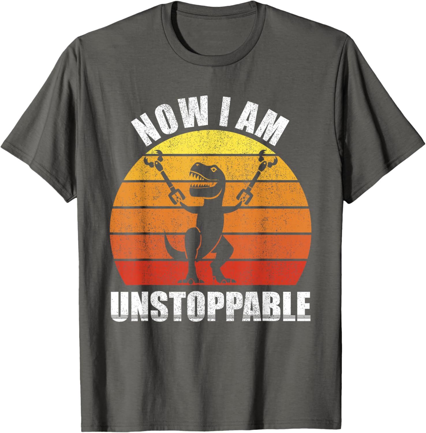 Funny Retro Unstoppable T-Rex Shirt Vintage Gift for Dino Lovers - 3