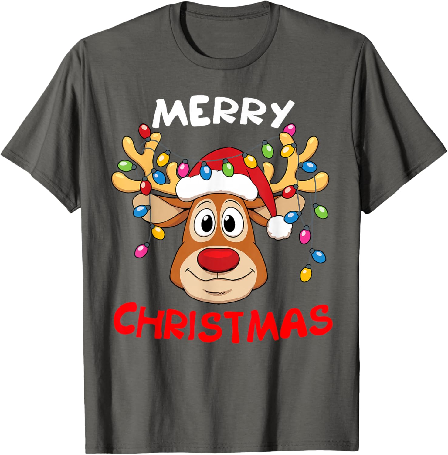 Merry Christmas Reindeer Family T-Shirt for Men and Women Fun Holiday Style - 10